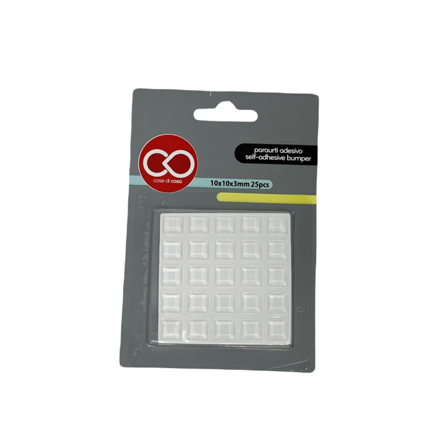 CUSCINETTO ADESIVO PARACOLPI 10*10*3mm PZ.25