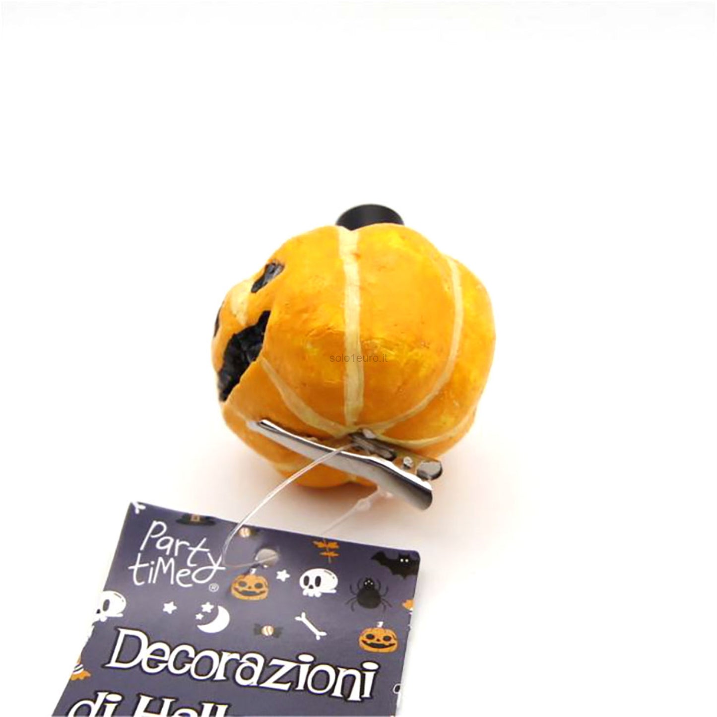 DECORAZIONE ZUCCA IN POLISTIROLO CON PINZETTA 5CM