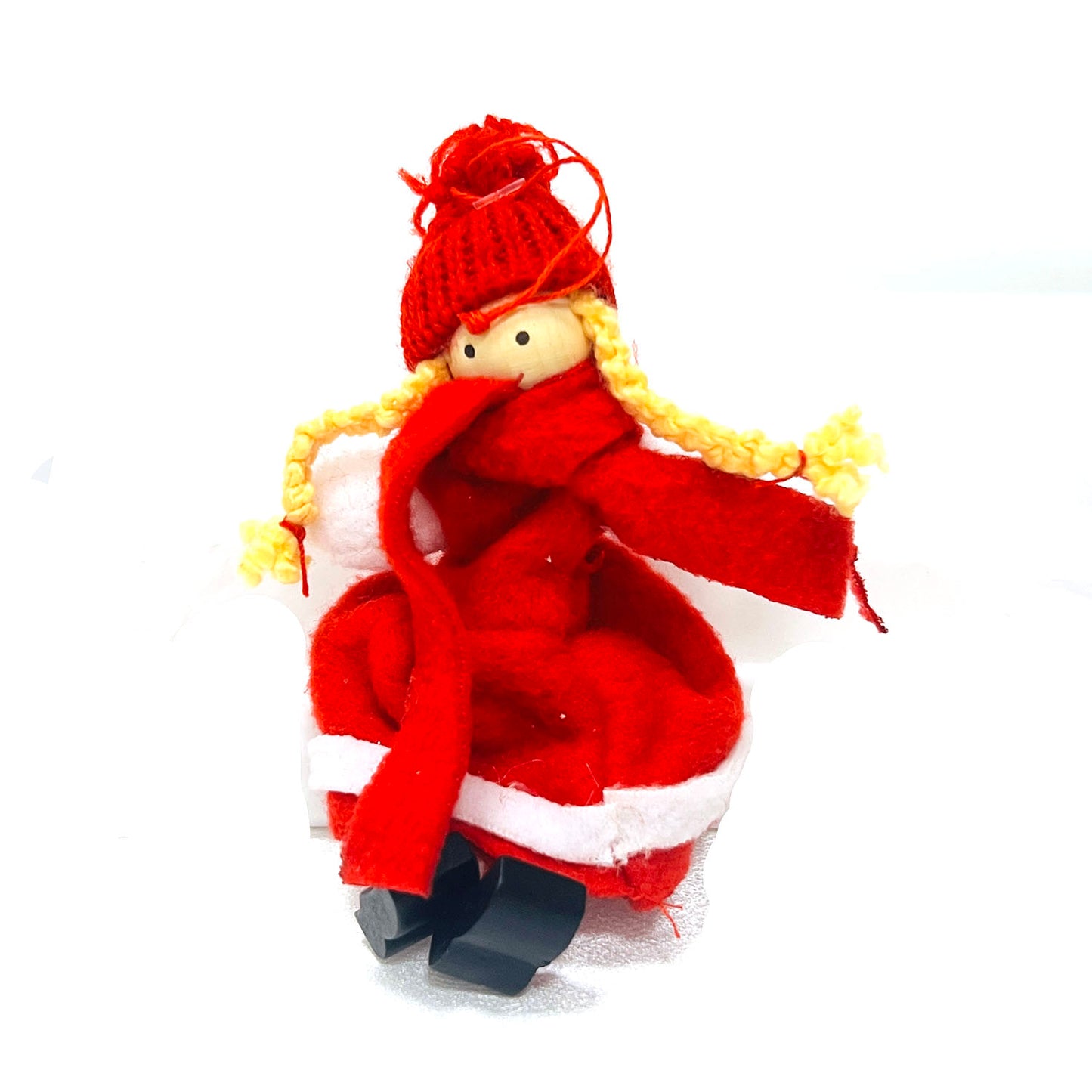 DISPLAY BAMBINI LANA TESTA E MANI LEGNO 12CM