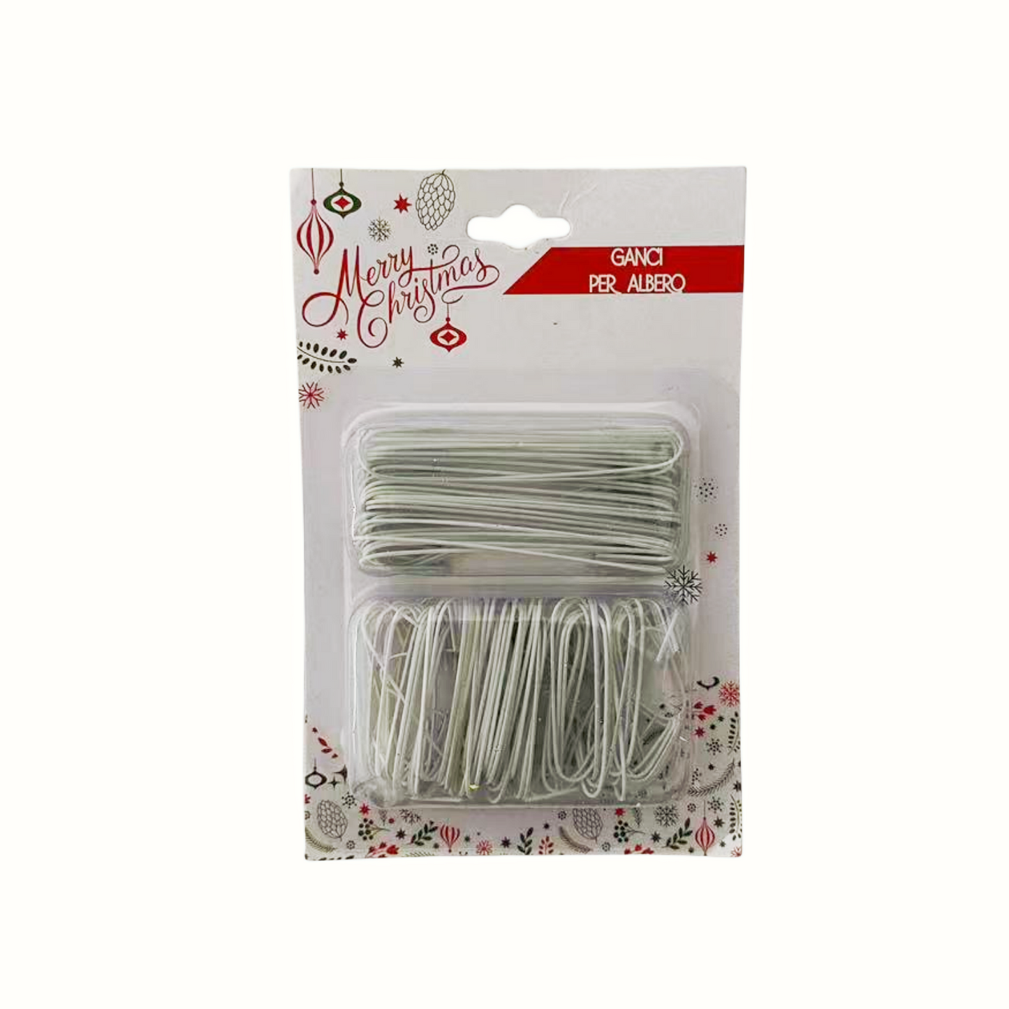 GANCI METALLO PER PALLINE IN BIANCO 100*4CM+50*6CM