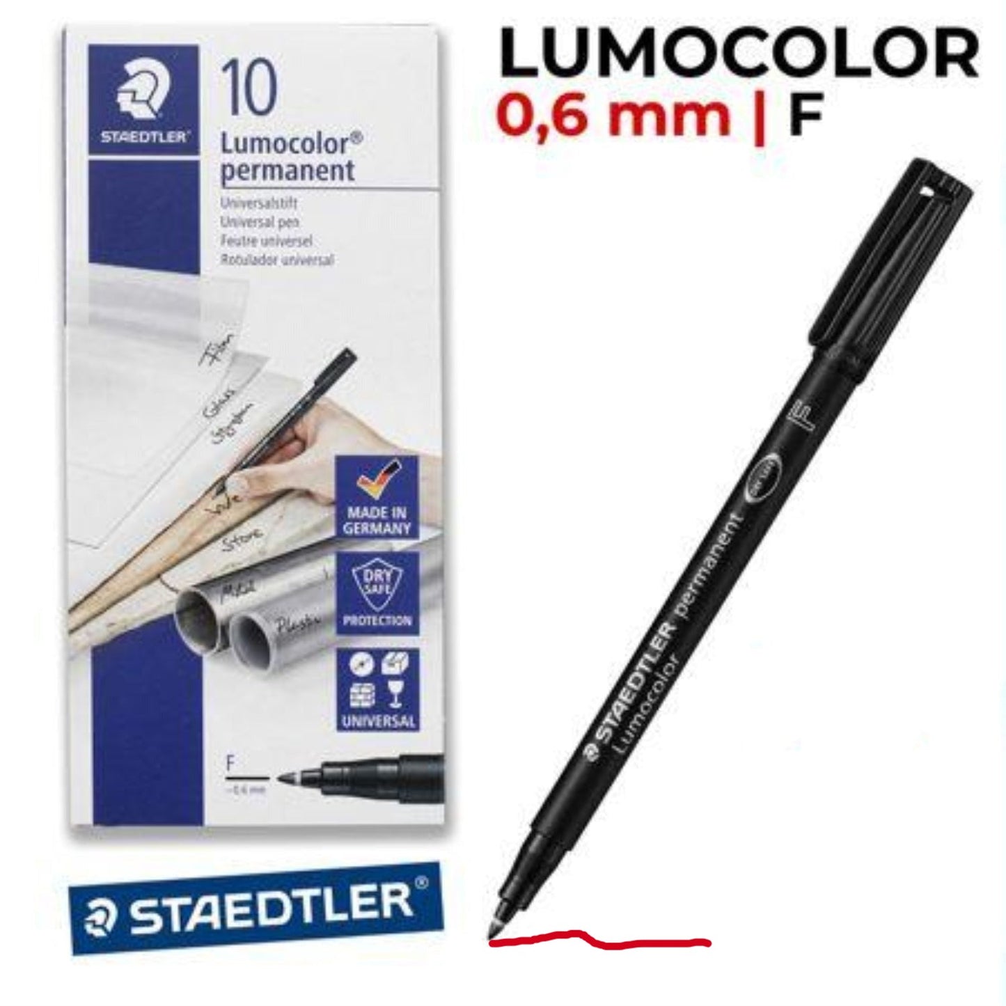 LUMOCOLOR PERMANENT ROSSO 0.6mm F 1PZ