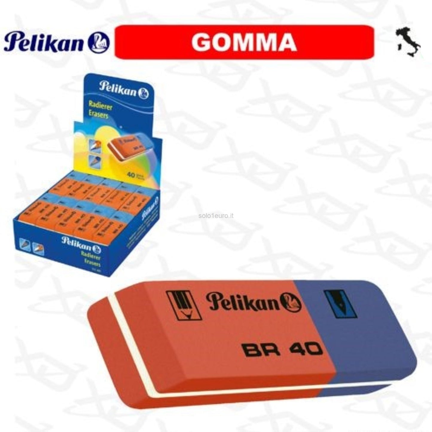 GOMMA DOPPIO COLORI PELIKAN BR-40 2PZ