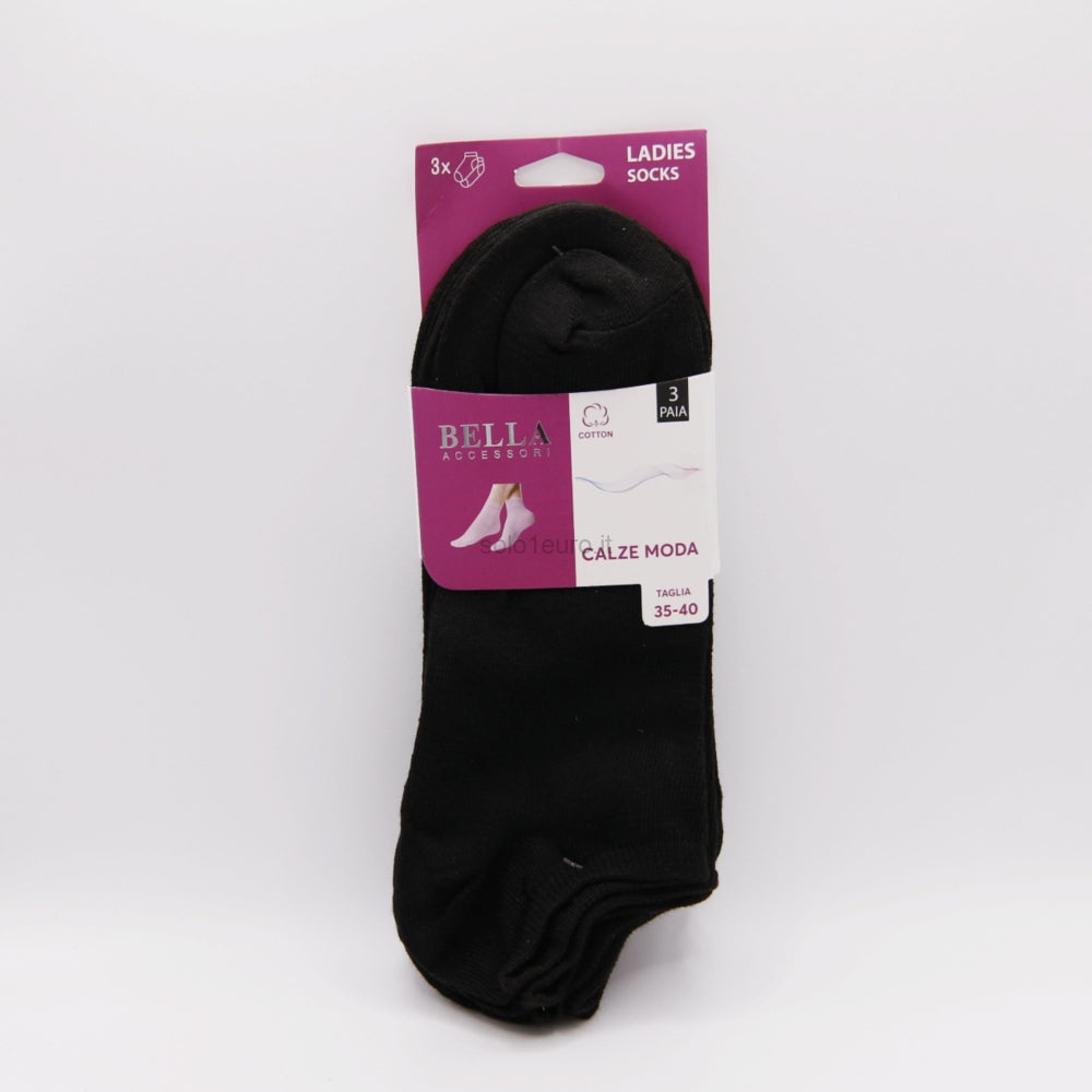 CALZINI DONNA 3 PAIA TAGLIA UNICA 35-40