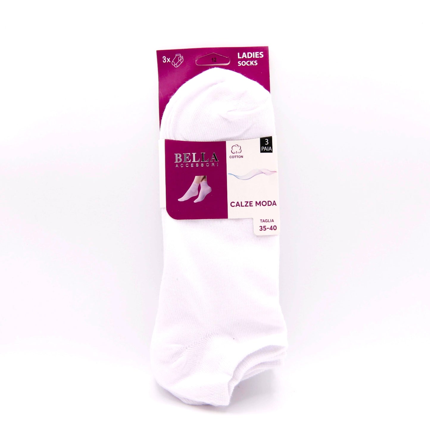 CALZINI DONNA 3 PAIA TAGLIA UNICA 35-40