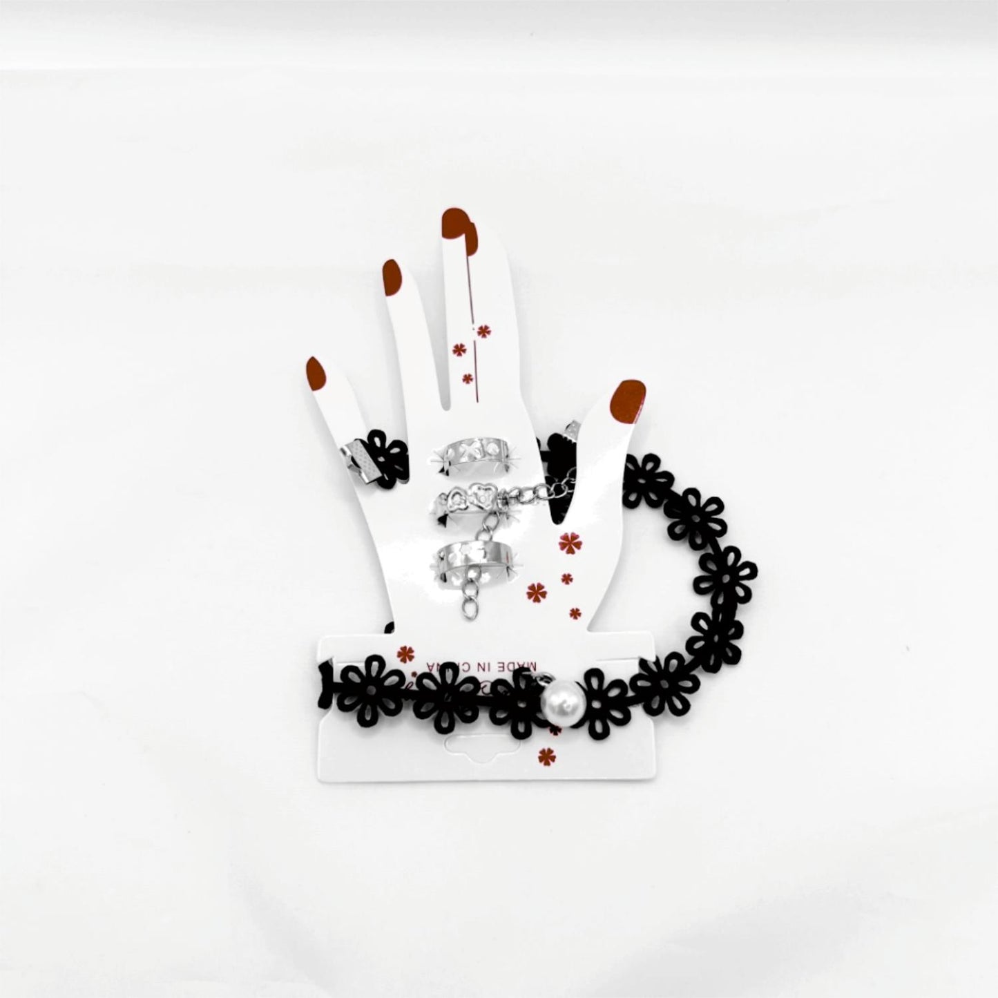 SET COLLANA E 3 ANELLI