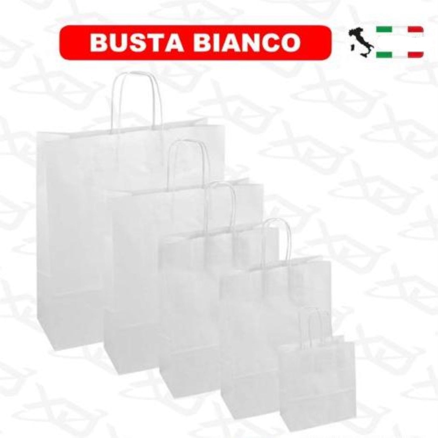 SHOPPER BIANCO KRAFT MONOLUDINO 23X10X32CM