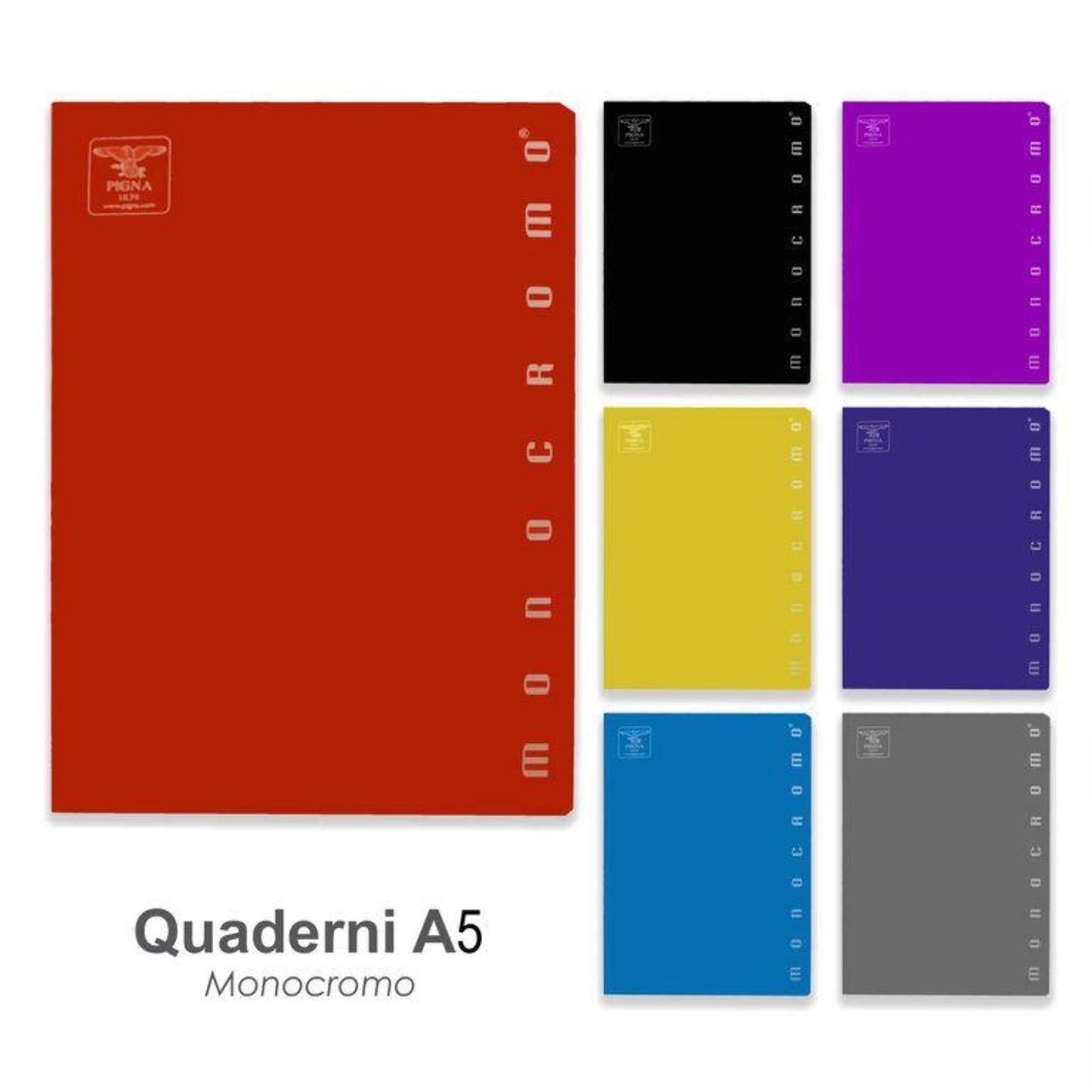 QUADERNO MONOCROMO A5 A RIGATURA Q