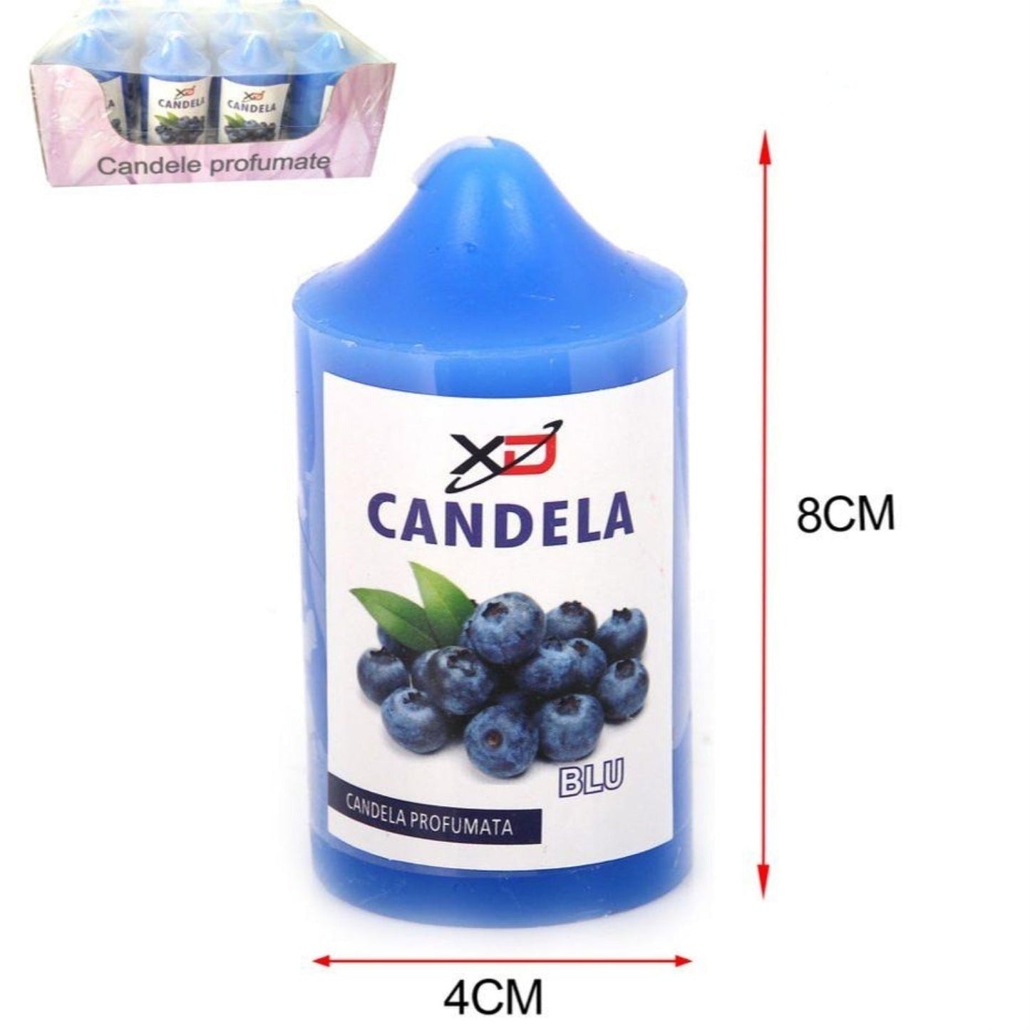 CANDELA BLU 4*8CM