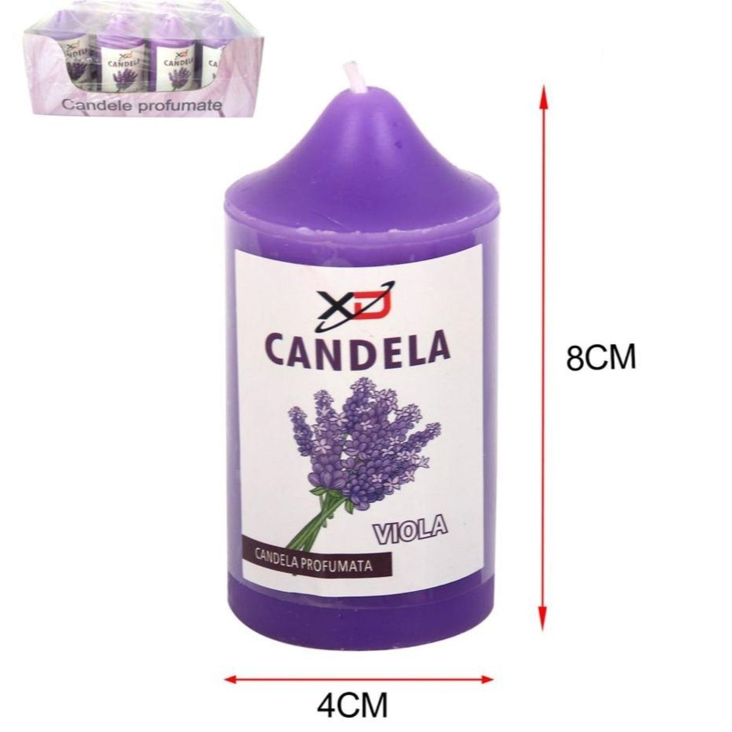 CANDELA VIOLA 4*8CM