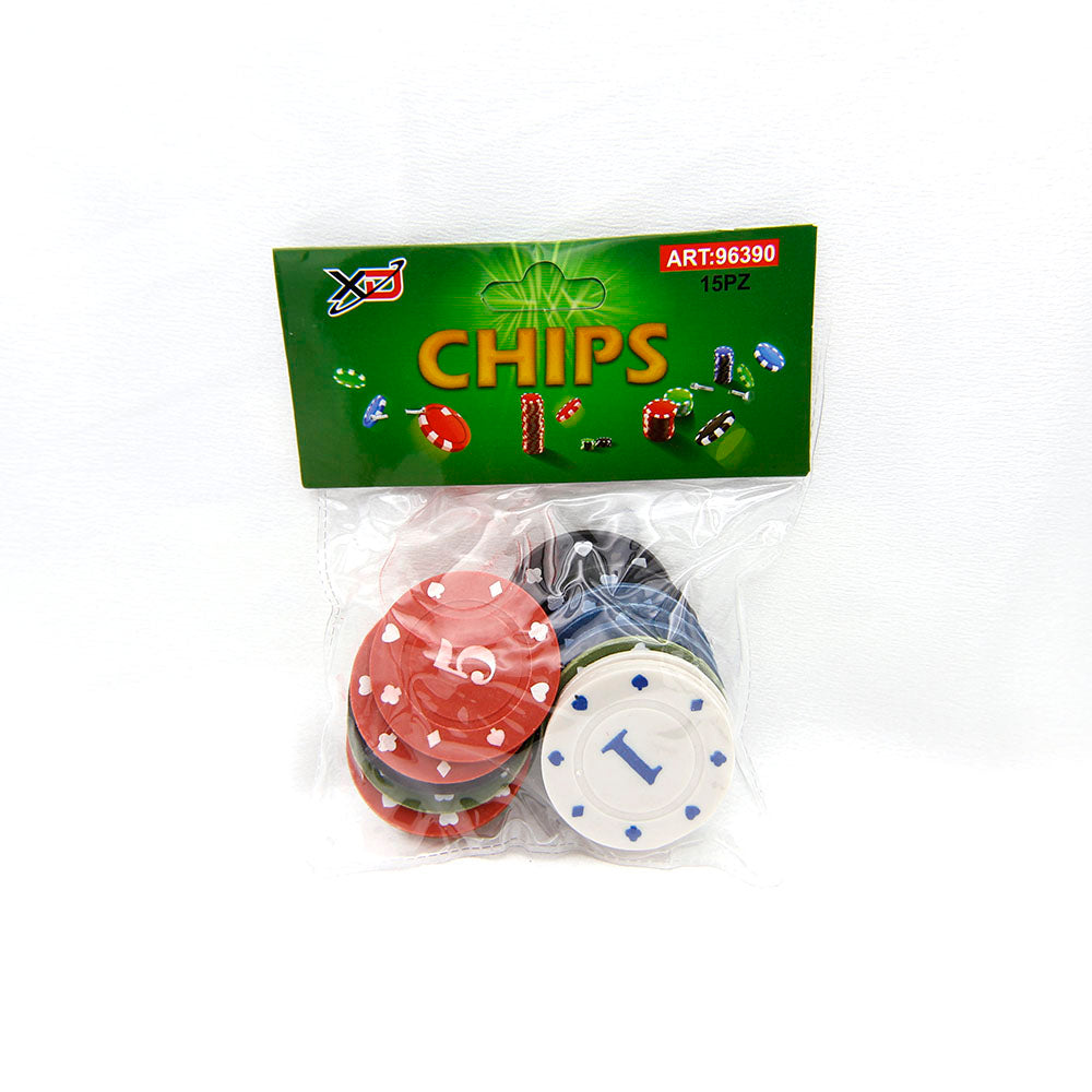 GETTONI FICHES CHIPS 15PZ