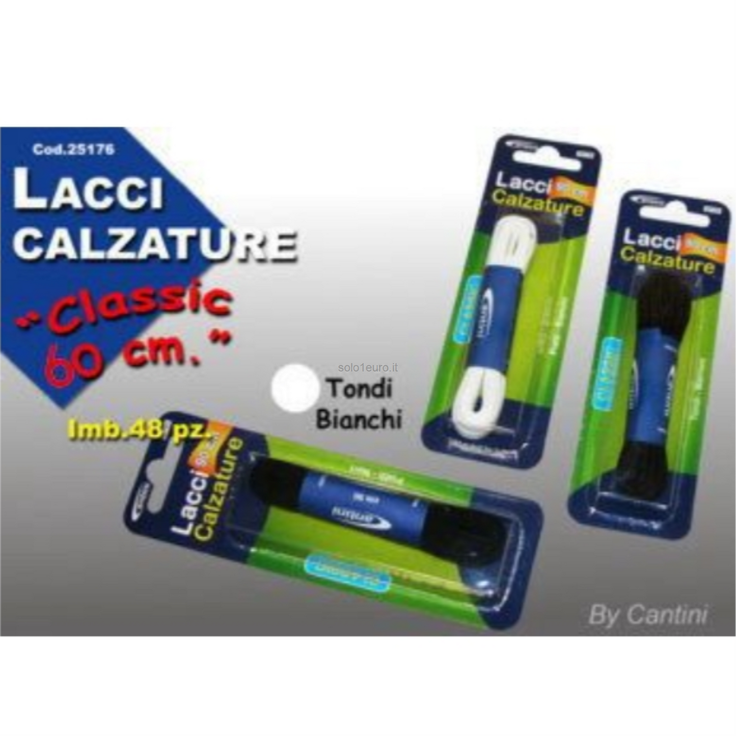 LACCI PER SCARPE TONDI CM.60 BIANCHI PZ.2