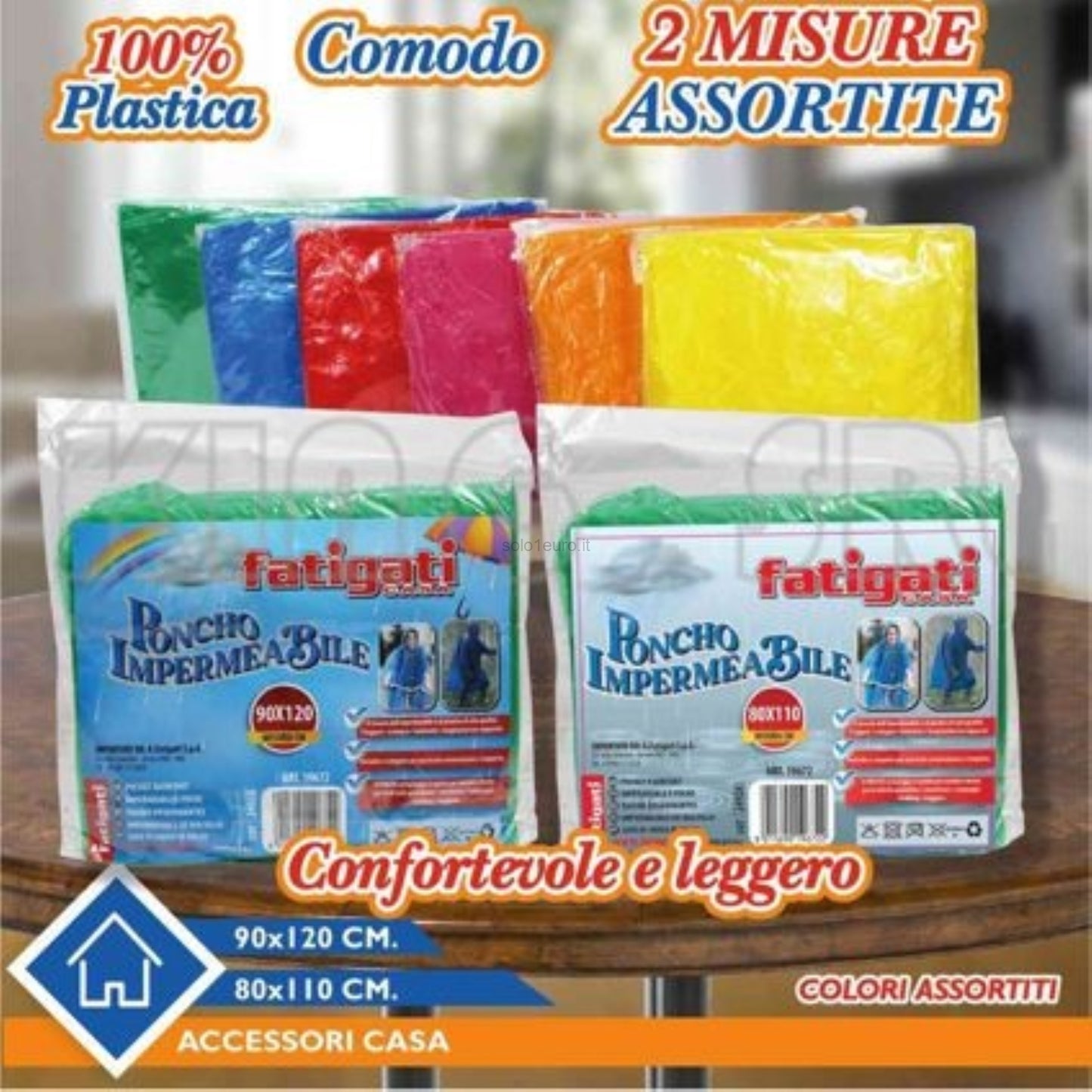PONCHO IMPERMEABILE 80X110CM