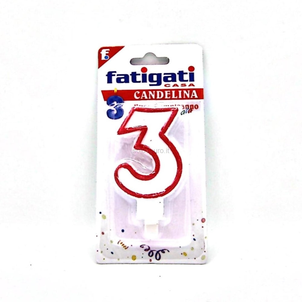 CANDELINA COMPLEANNO NUMERO 3