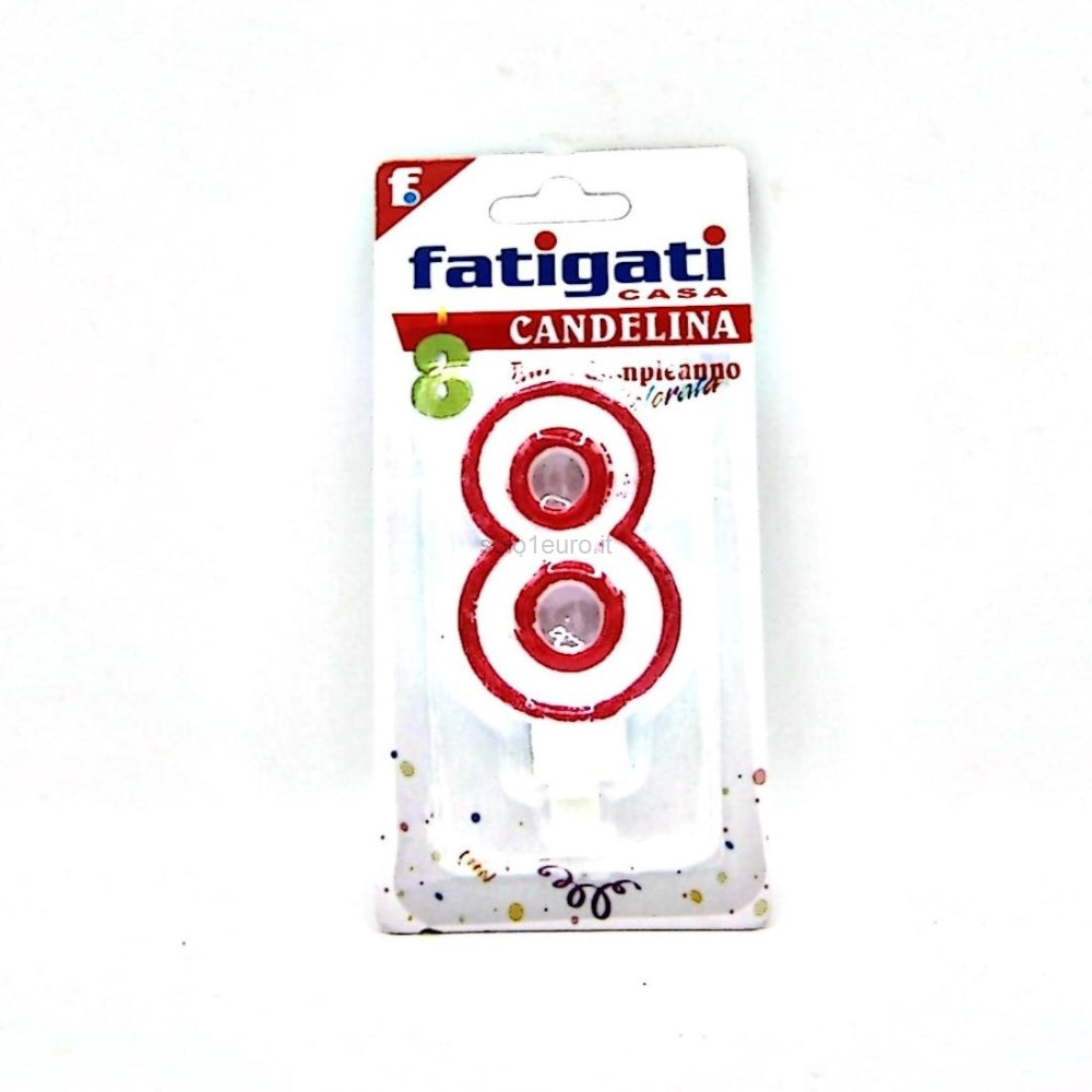 CANDELINA COMPLEANNO NUMERO 8