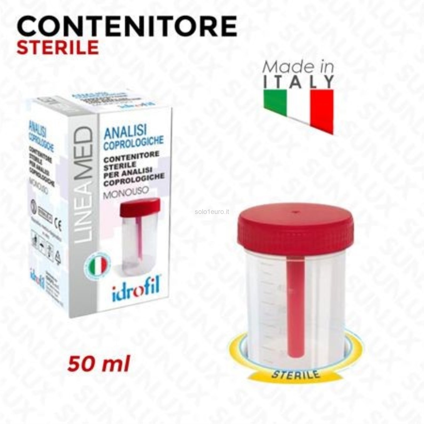 CONTENITORE STERILE PER ANALISI COPROLOGIGHE