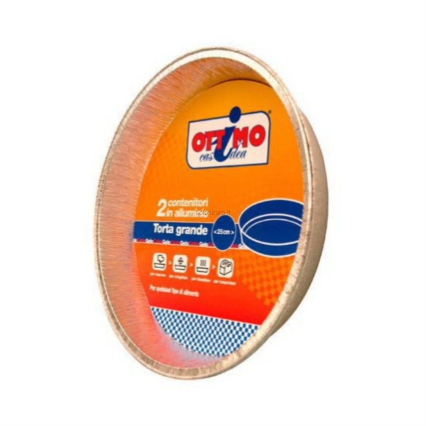VASCHETTA ALLUMINIO PER TORTA GRANDE 2PZ