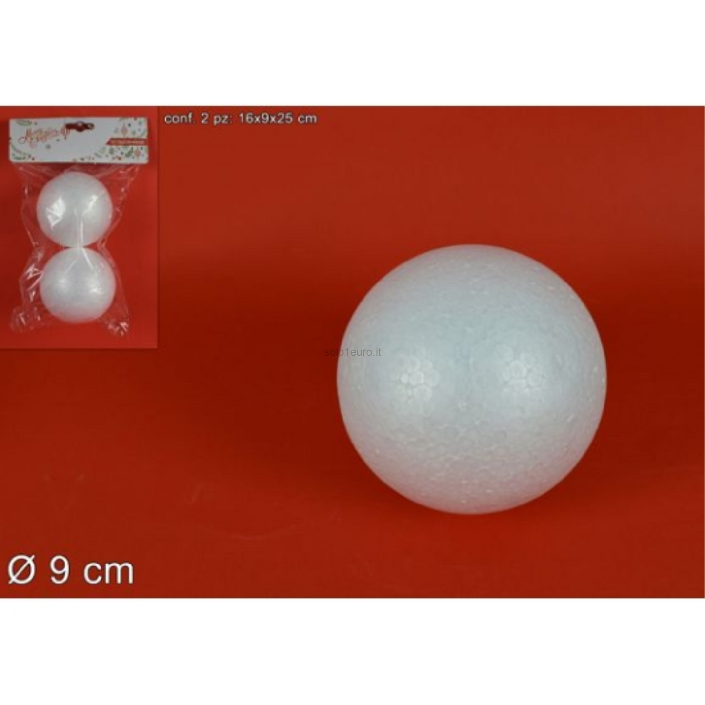 PALLA POLISTIROLO 9CM PZ.2