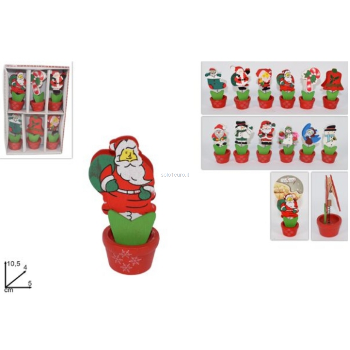 PORTA APPUNTI LEGNO SOGGETTO NATALE 5*10.5CM