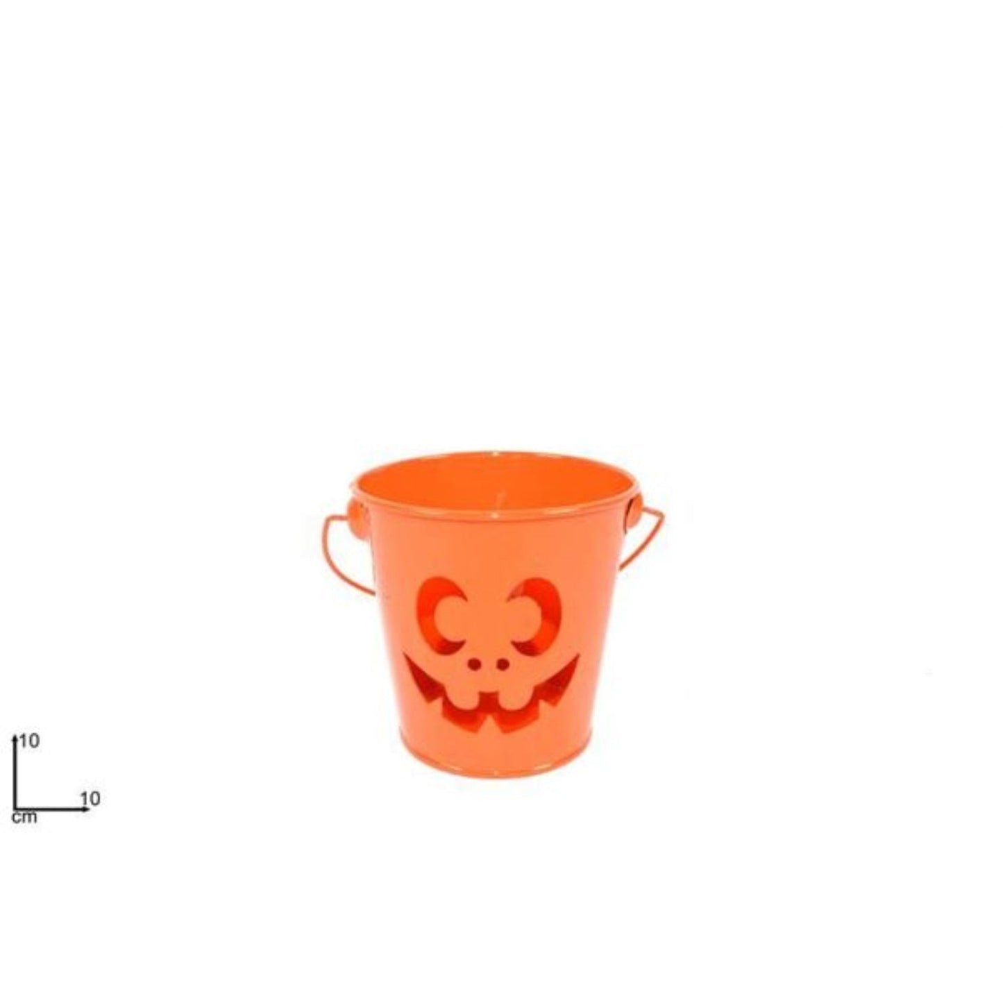 SECCHIELLO HALLOWEEN LATTA ARANCIONE H10*10CM