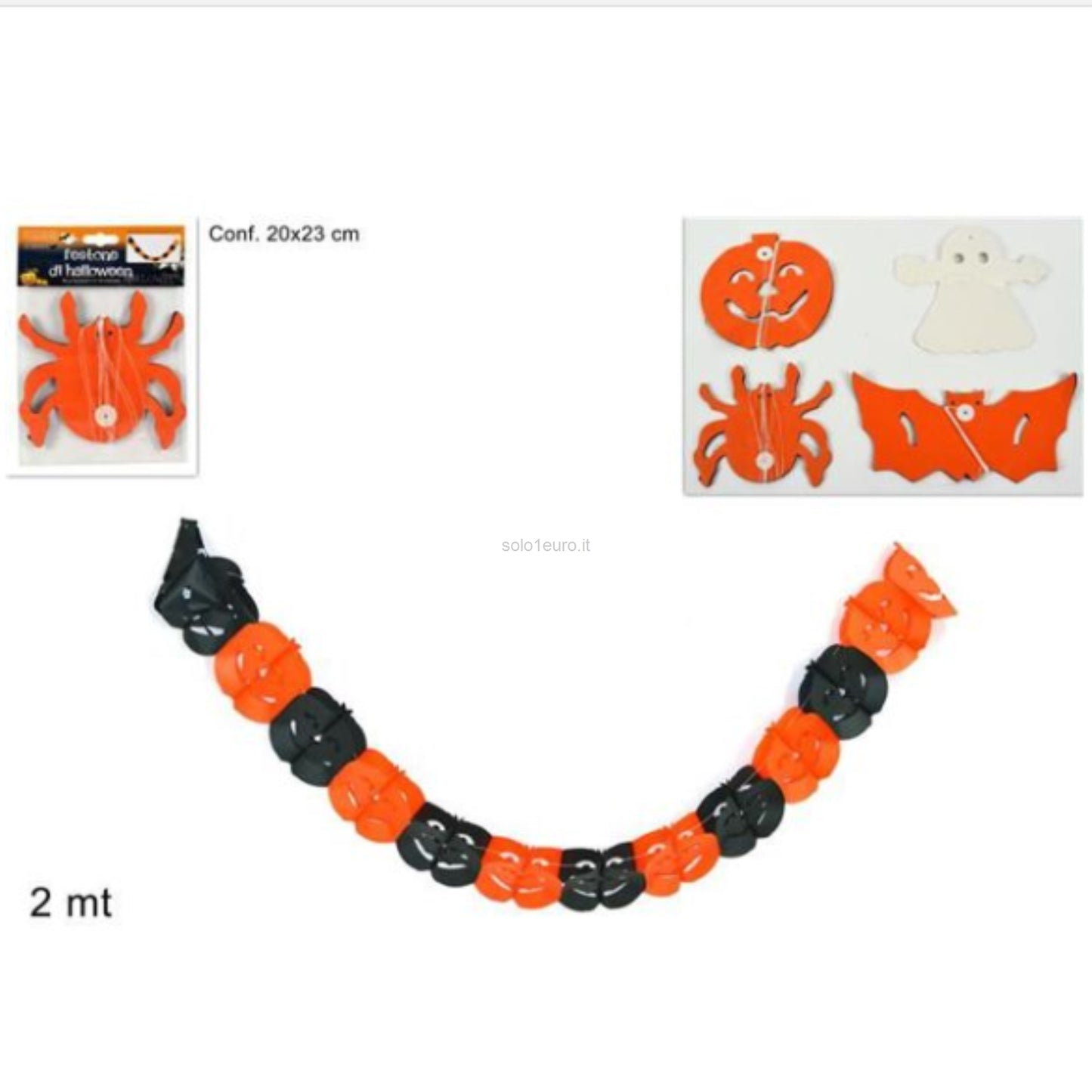FESTONE HALLOWEEN DECORAZIONE IN CARTA 2MT