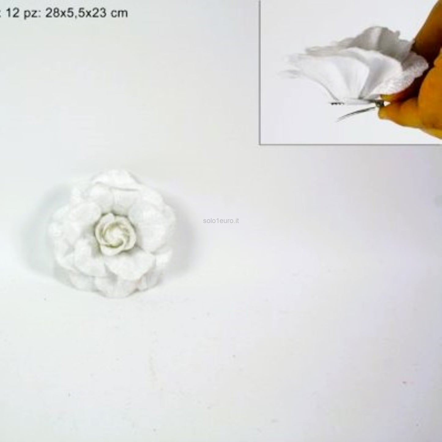 PINZONE FIORE ROSA BIANCO 11*11*5.5CM