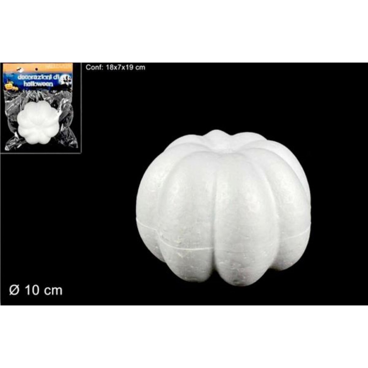 ZUCCA DA COLORARE IN POLISTIROLO 10CM 1PZ