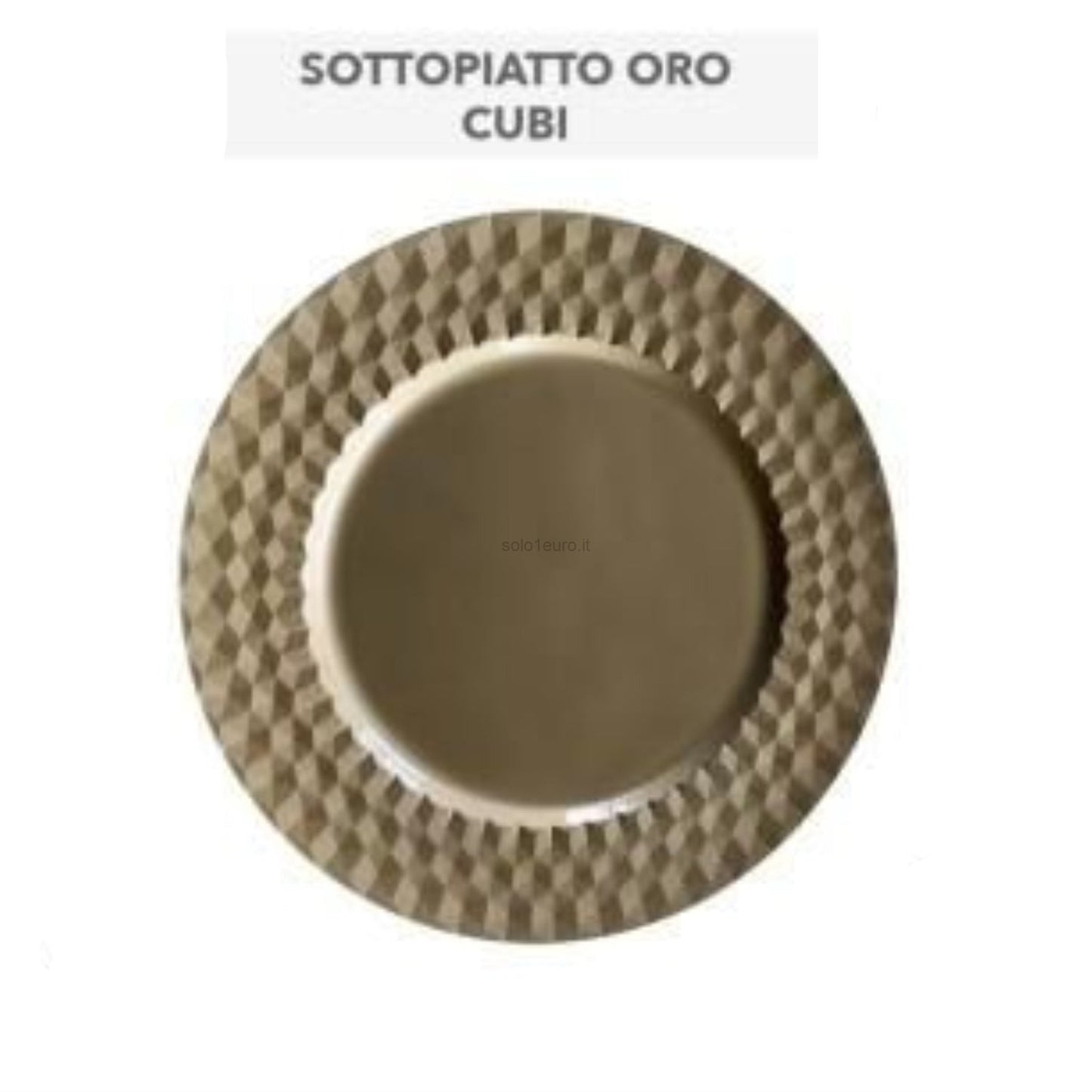 SOTTOPIATTO 33CM ORO CUBI