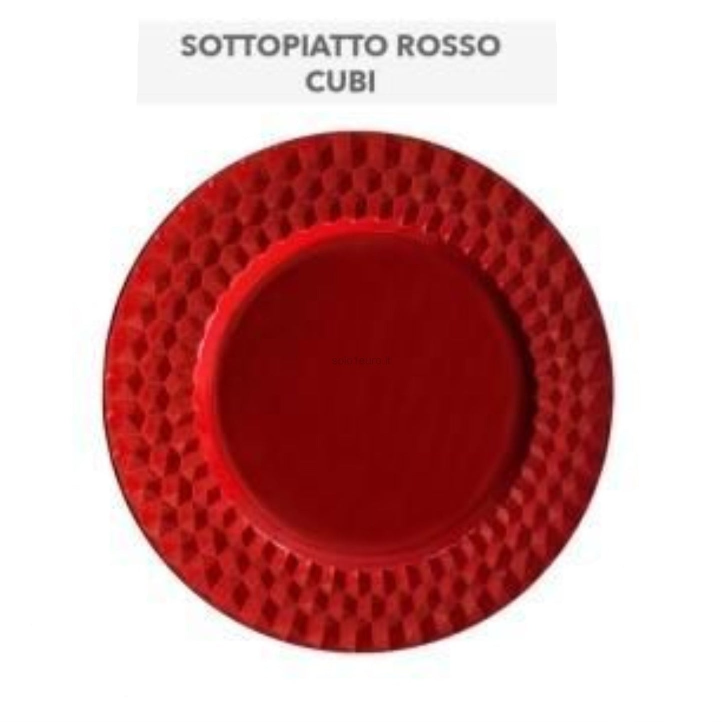 SOTTOPIATTO 33CM ROSSO CUBI