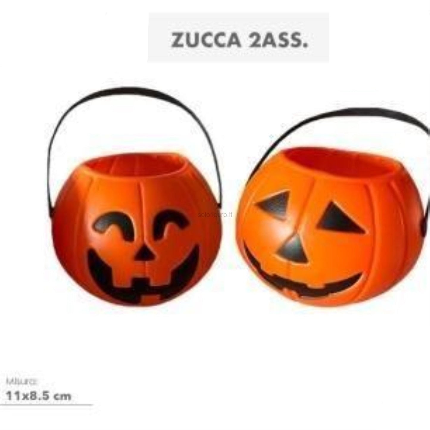 SECCHIELLO HALLOWEEN ZUCCA IN PLASTICA H8.5*11CM 1PZ
