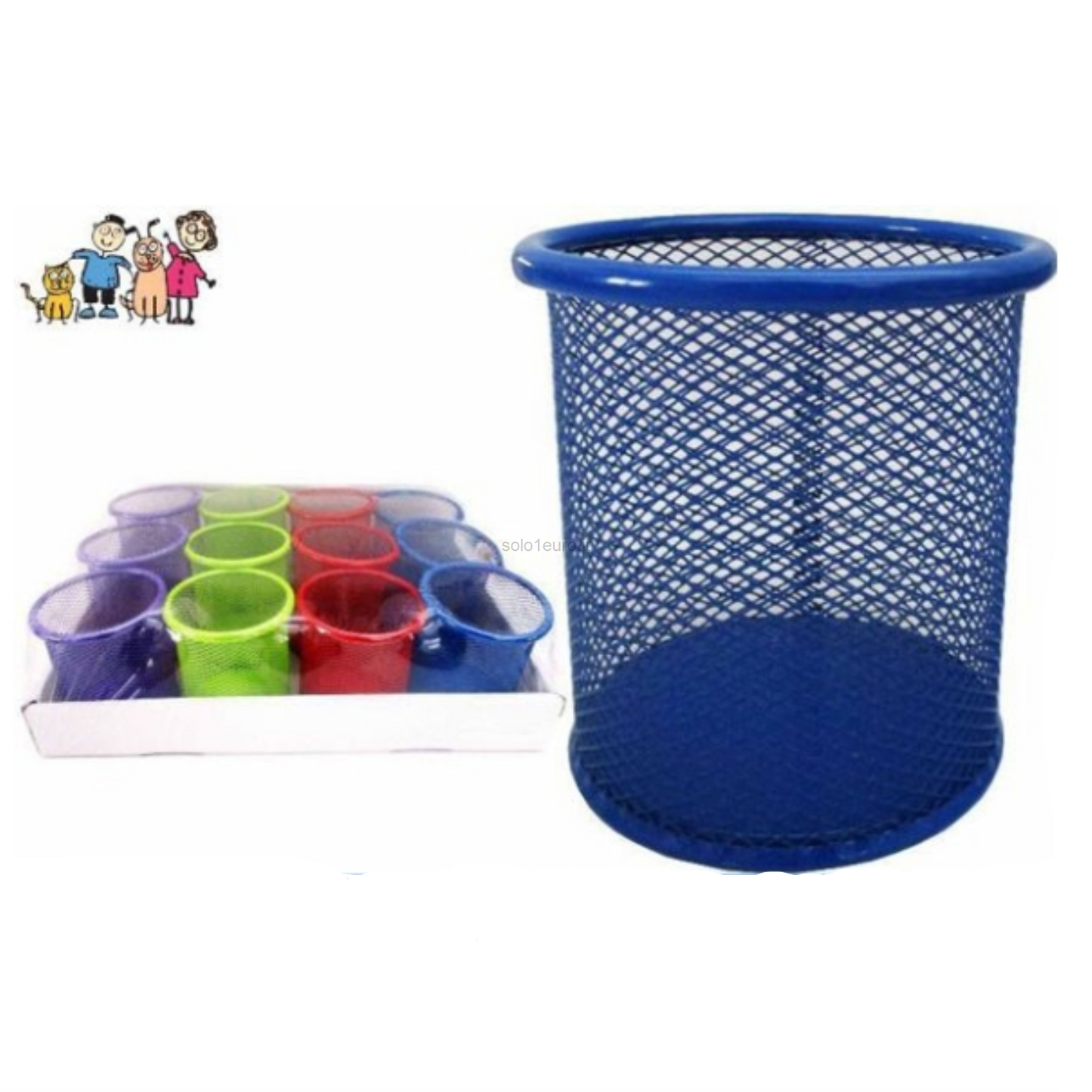 PORTA PENNE METALLO 9.8*9CM COLORI ASSORTITI