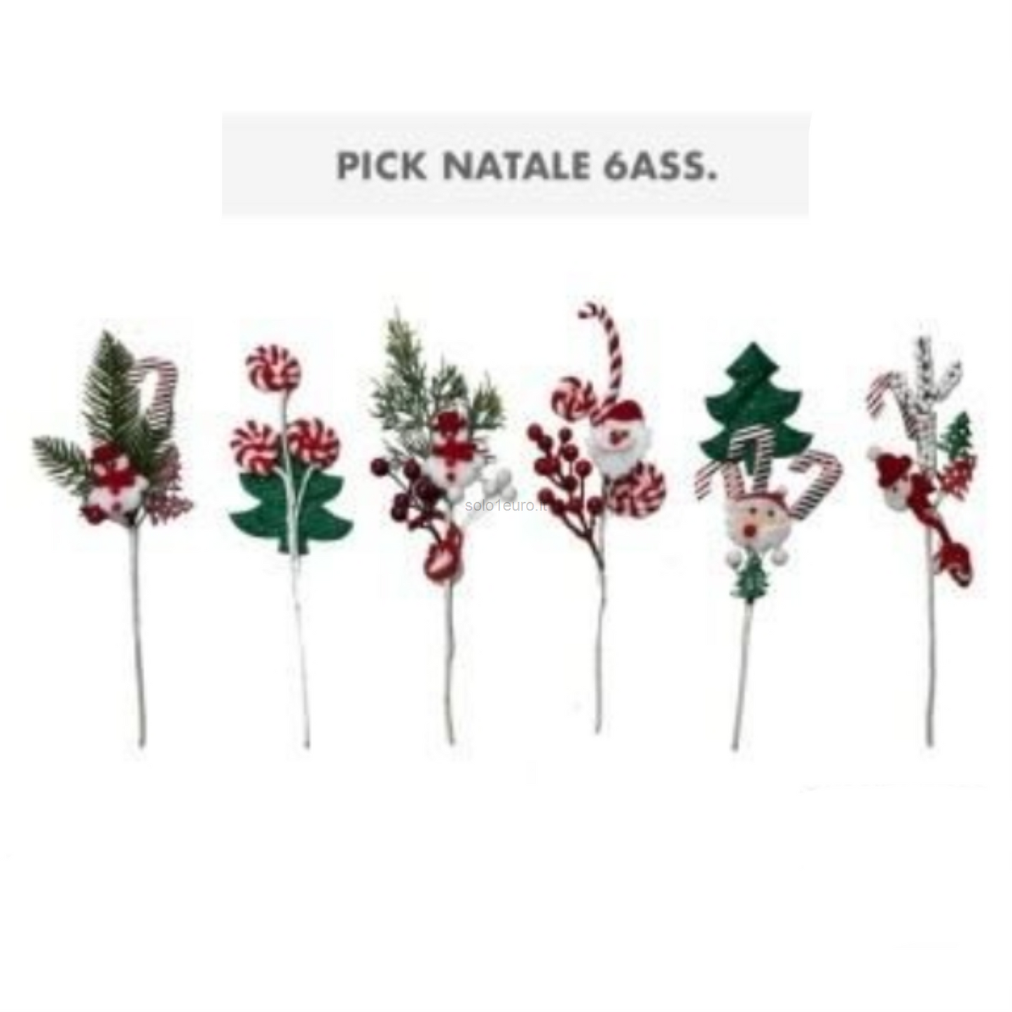 PICK NATALE COLORI ASSORTITI 30CM PZ.1