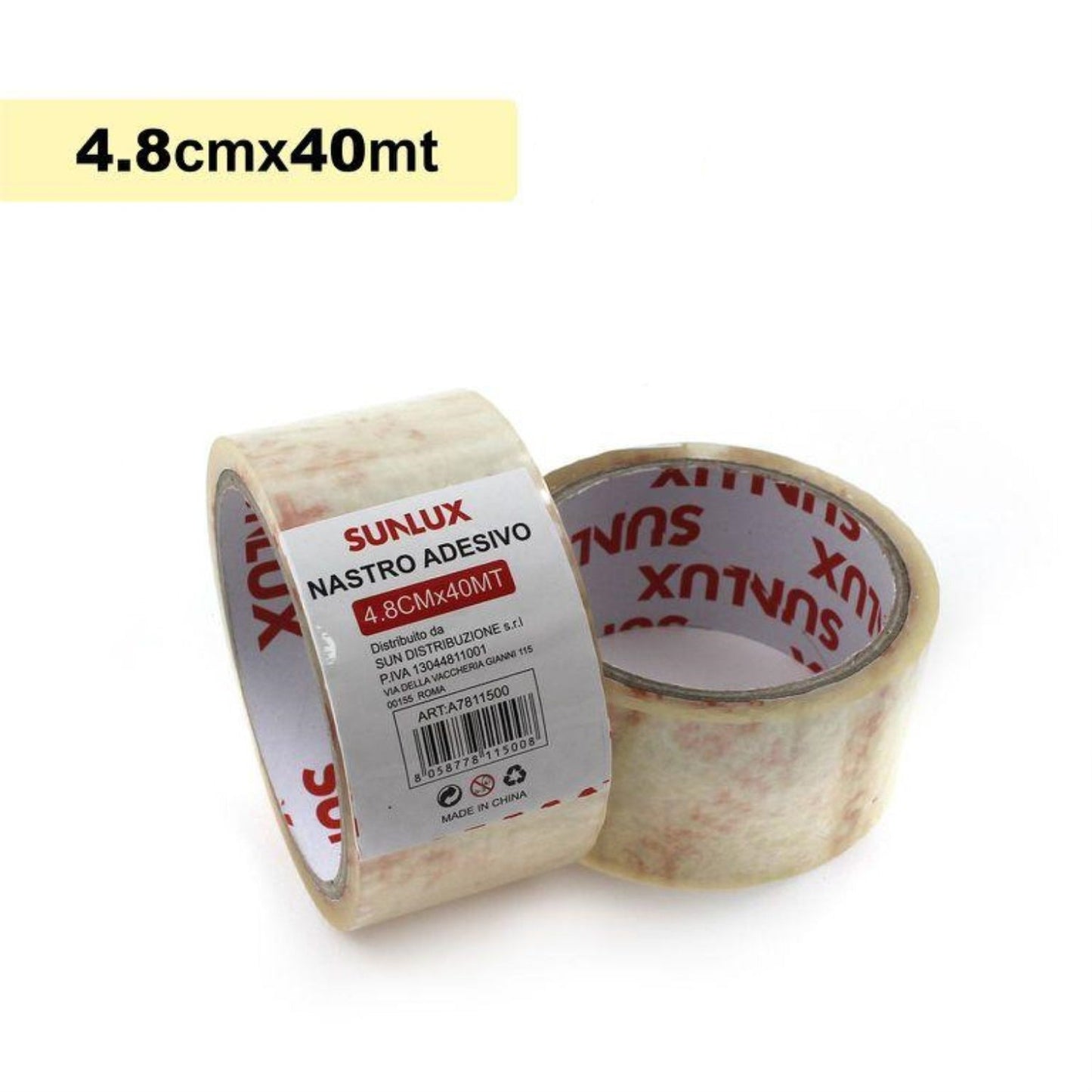 NASTRO ADESIVO TRASPARENTE 4.8cm*40MT