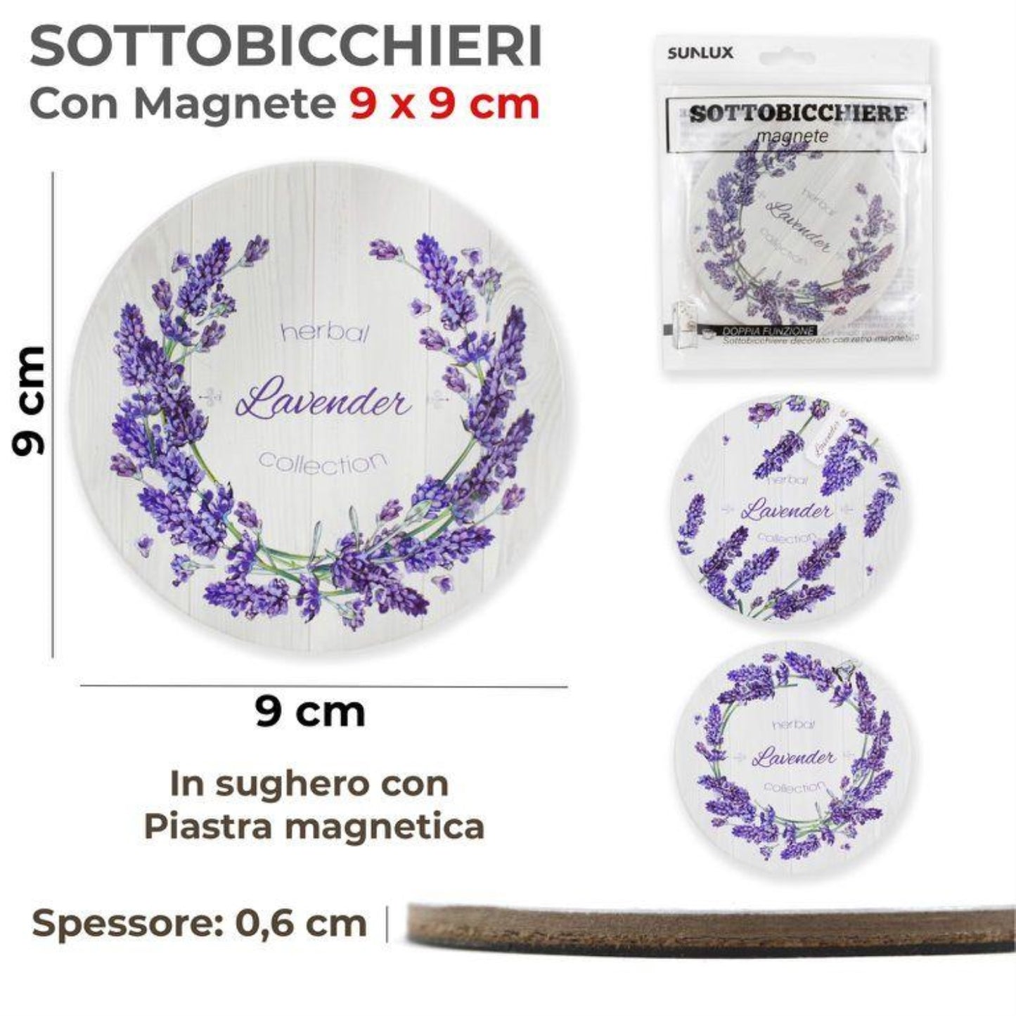 SOTTOBICCHIRE MAGNETE 2 IN 1 LAVANDA