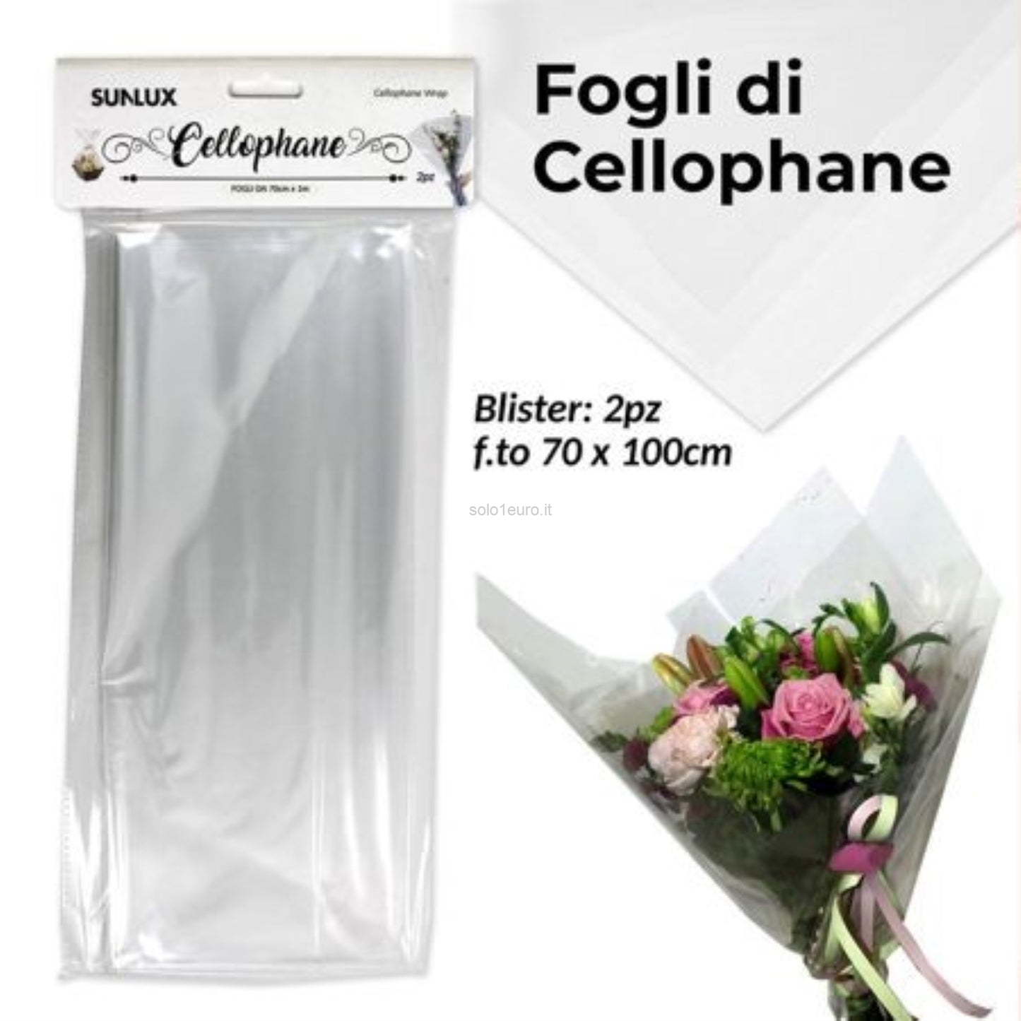 FOGLIO CELLOPHANE 70*100CM 2PZ