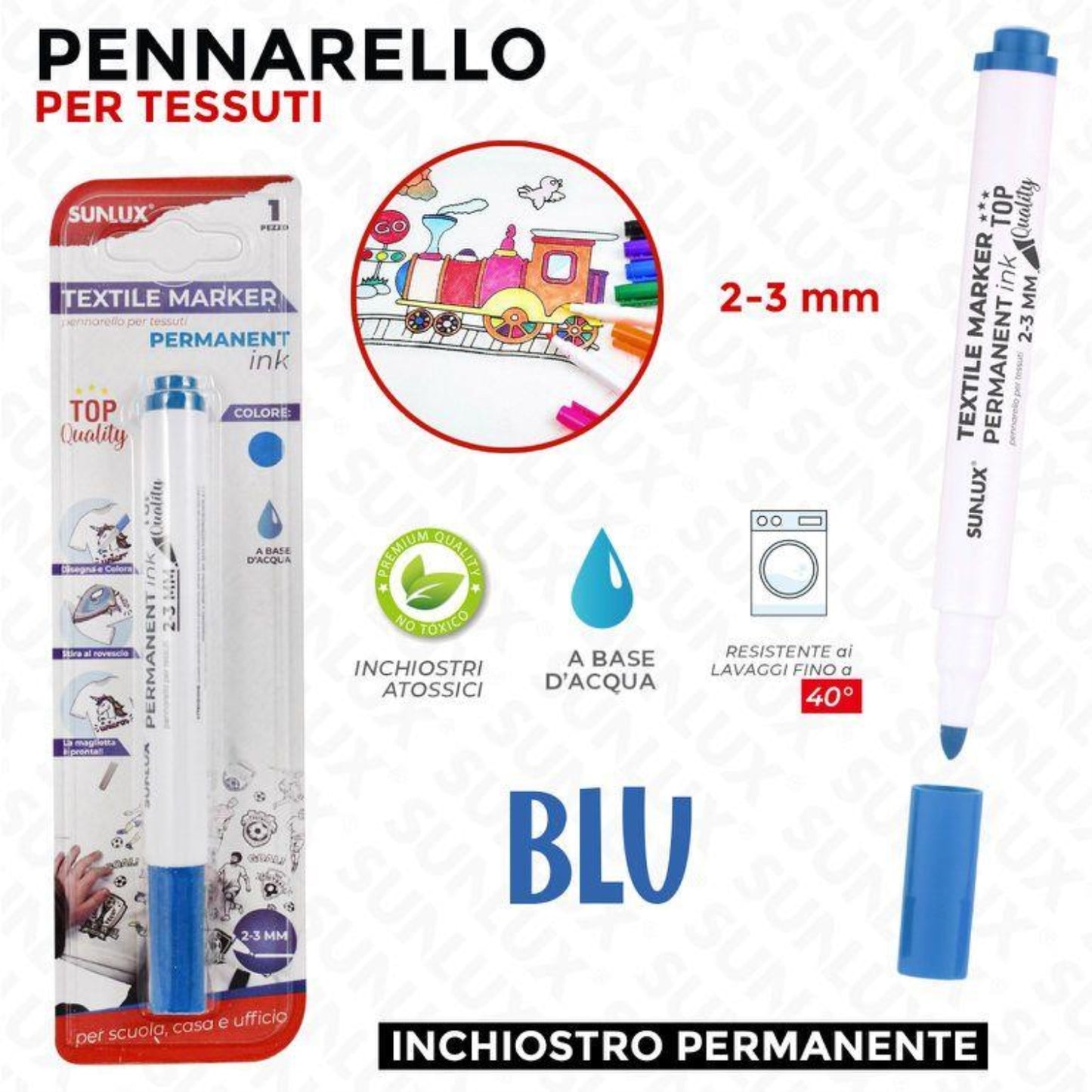 PENNARELLO PER TESSUTI CELESTE