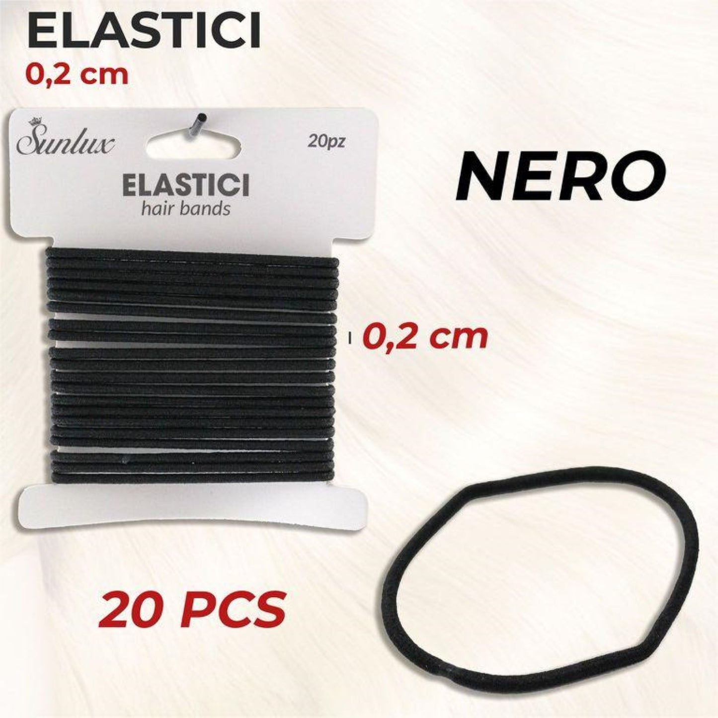ELASTICI PER CAPELLI 20 PEZZI