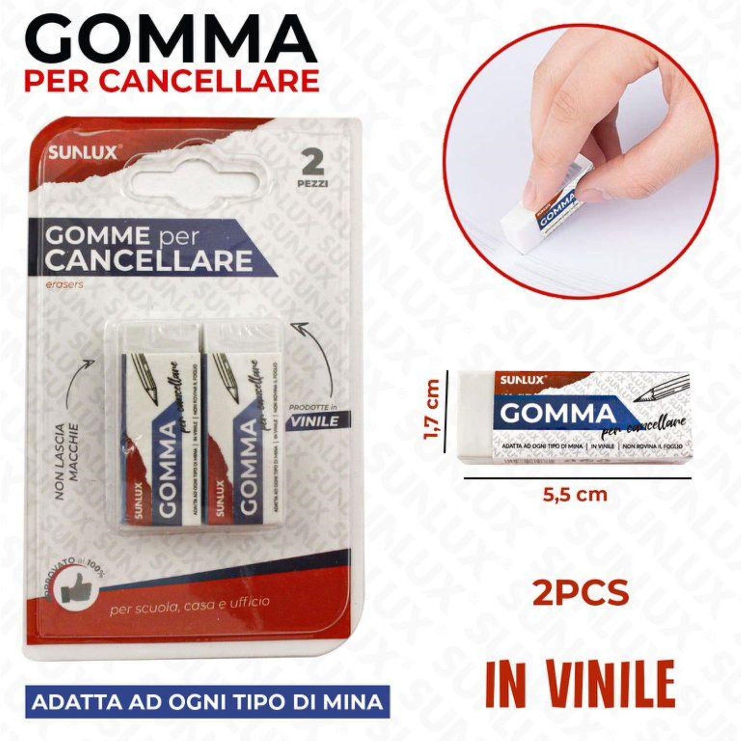 GOMMA PER CANCELLARE 2PZ