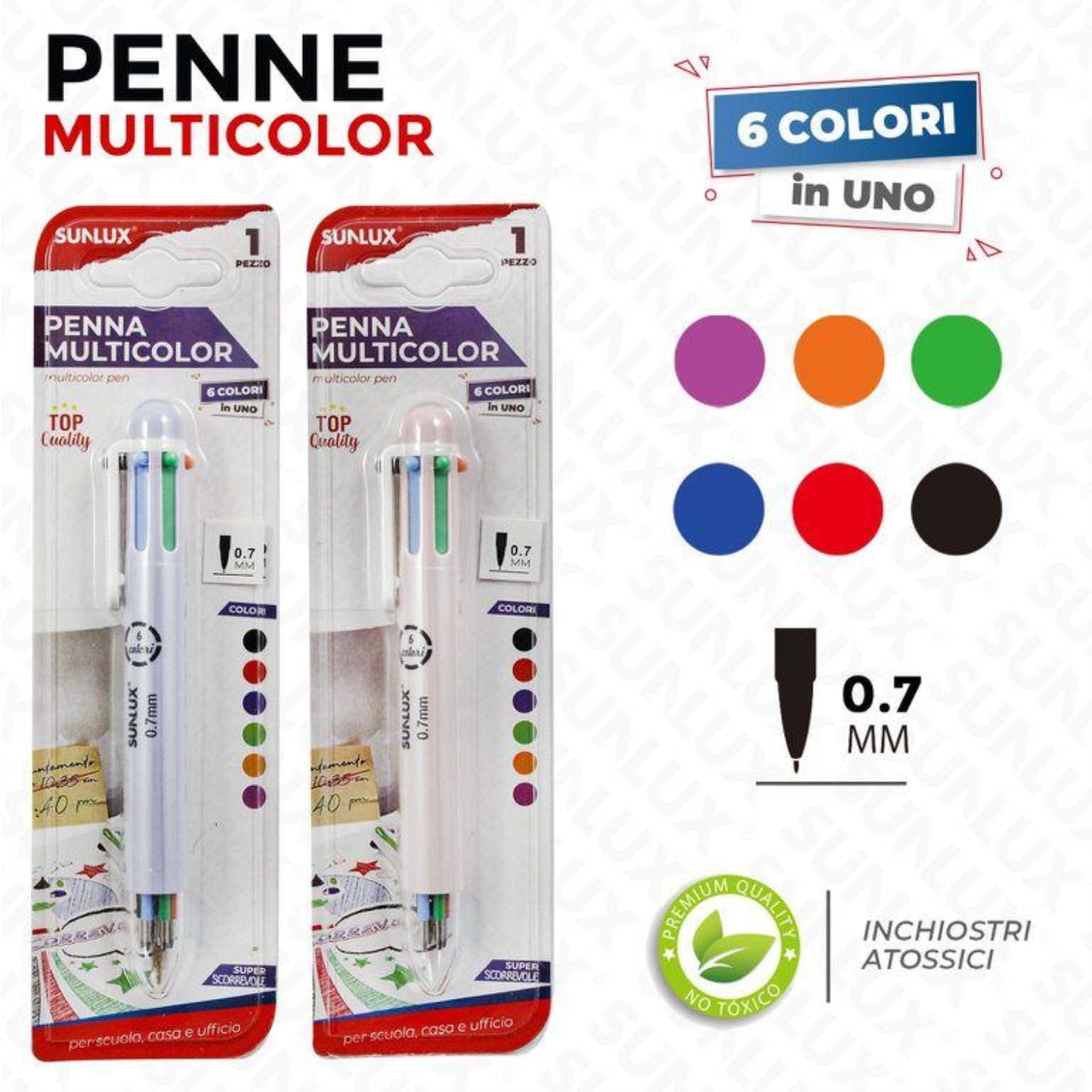 PENNA 6 COLORI 0.7MM