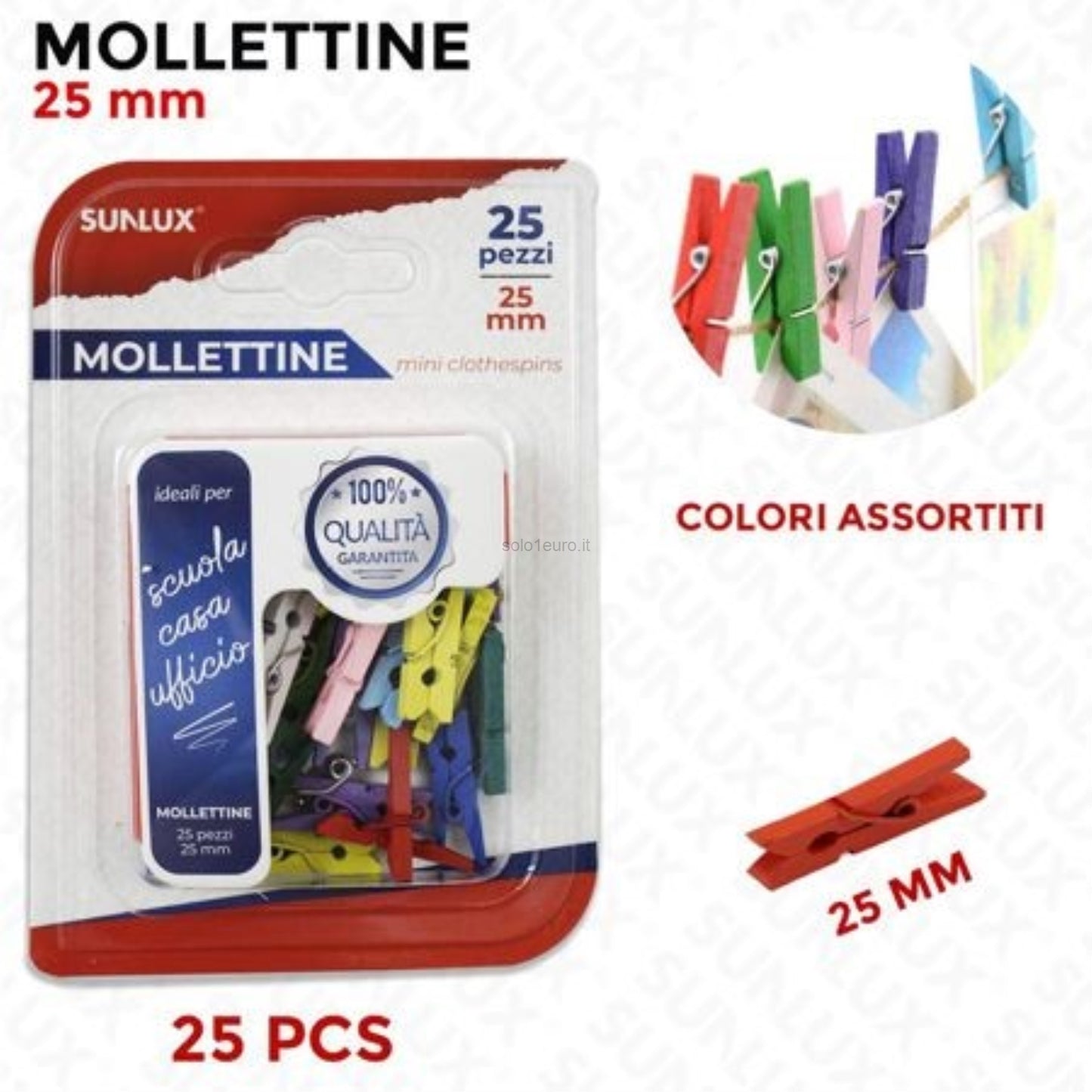 MOLLETTE COLORATI 25MM 56PZ
