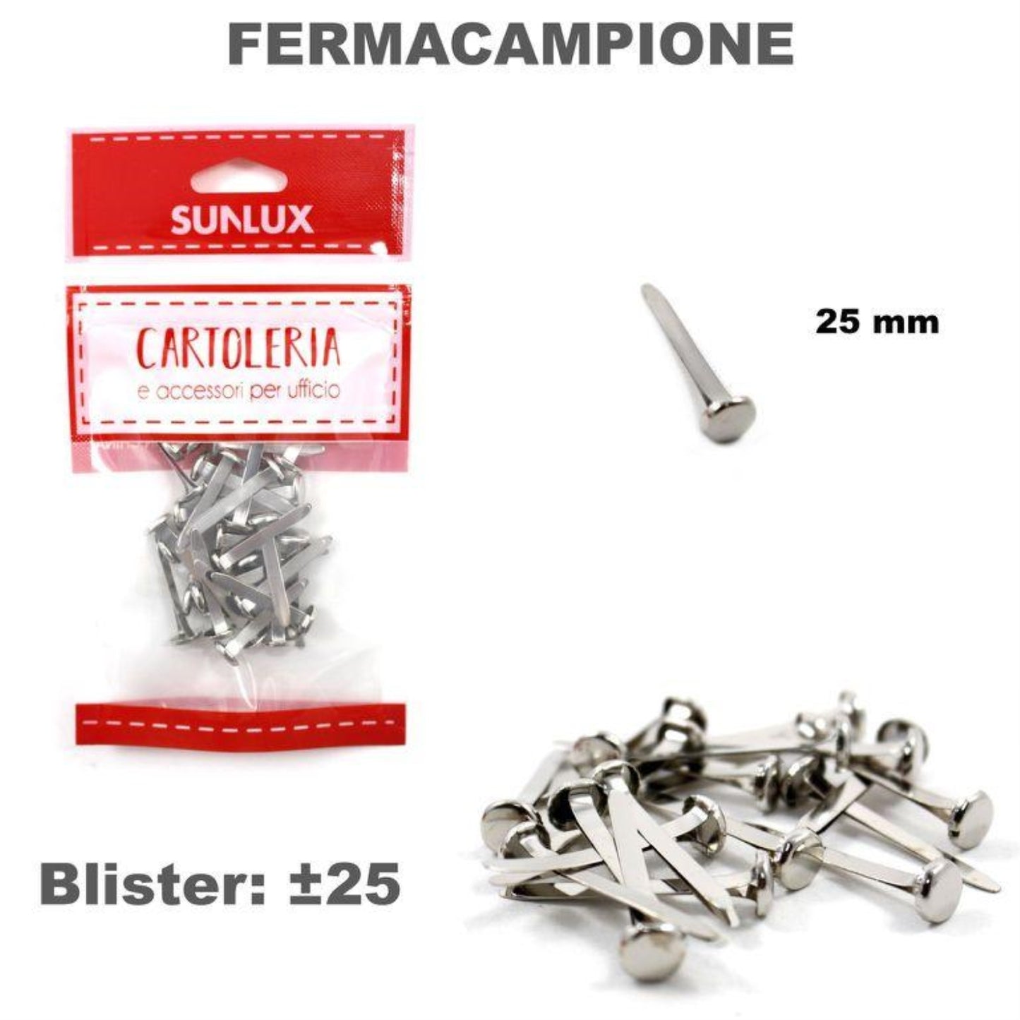 FERMACAMPIONE 25MM 30PZ