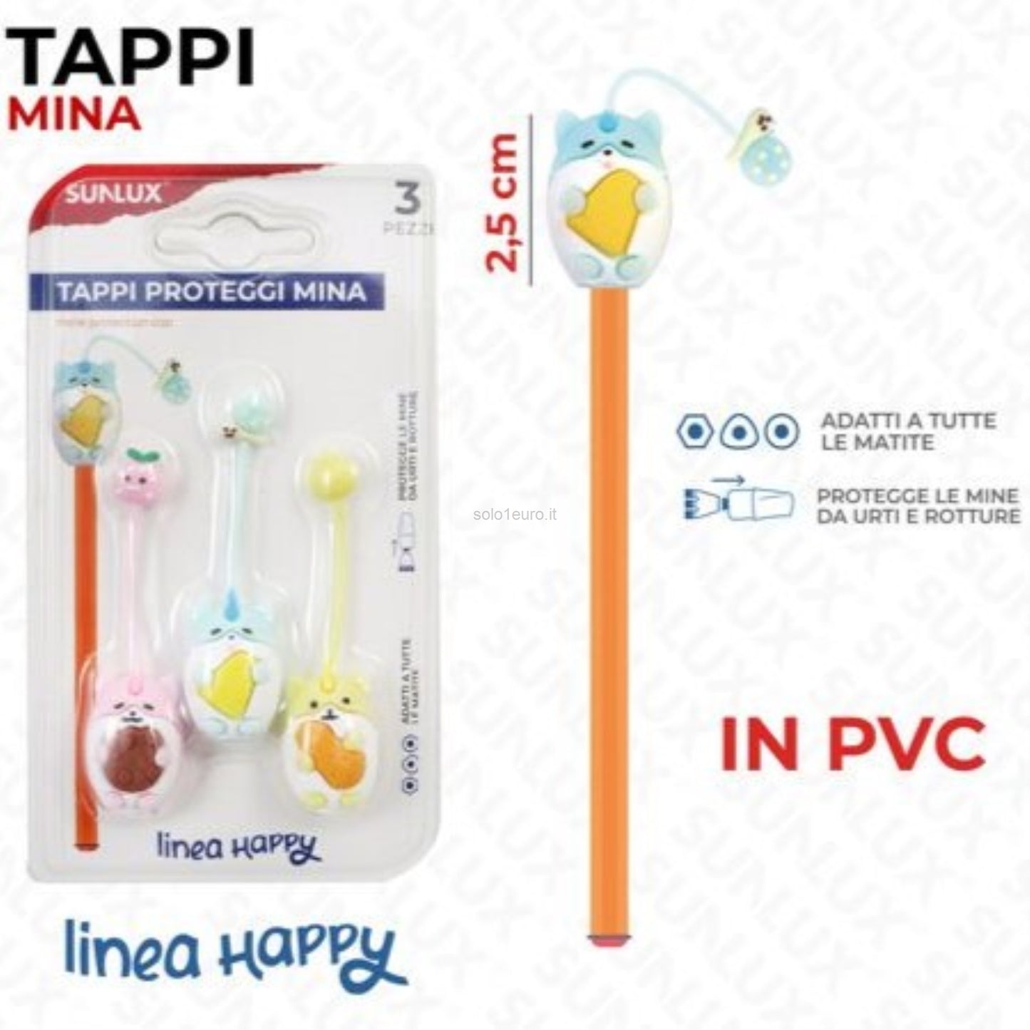 LINEA HAAPPY TAPPI PROTEGGI MINA 2.5CM PZ.3