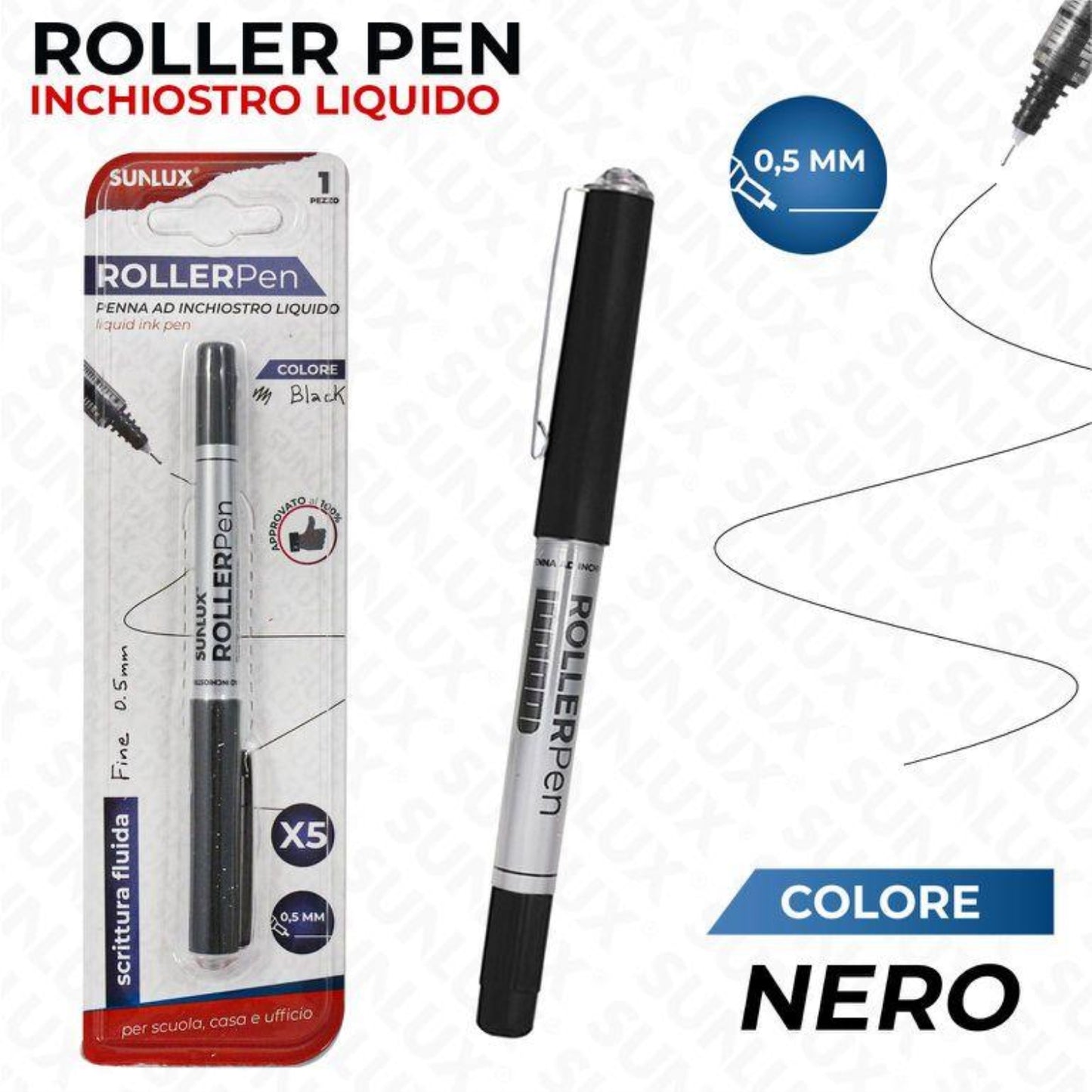 PENNA INCHIOSTRO LIQUIDO NERO 0.5MM