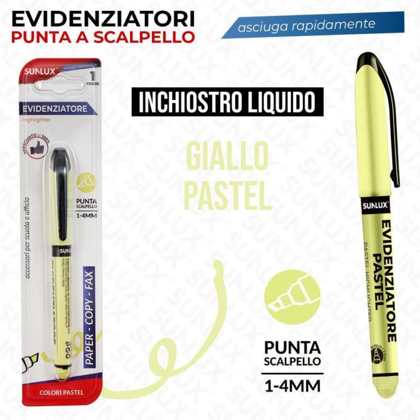 EVIDENZIATORE PASTEL GIALLO