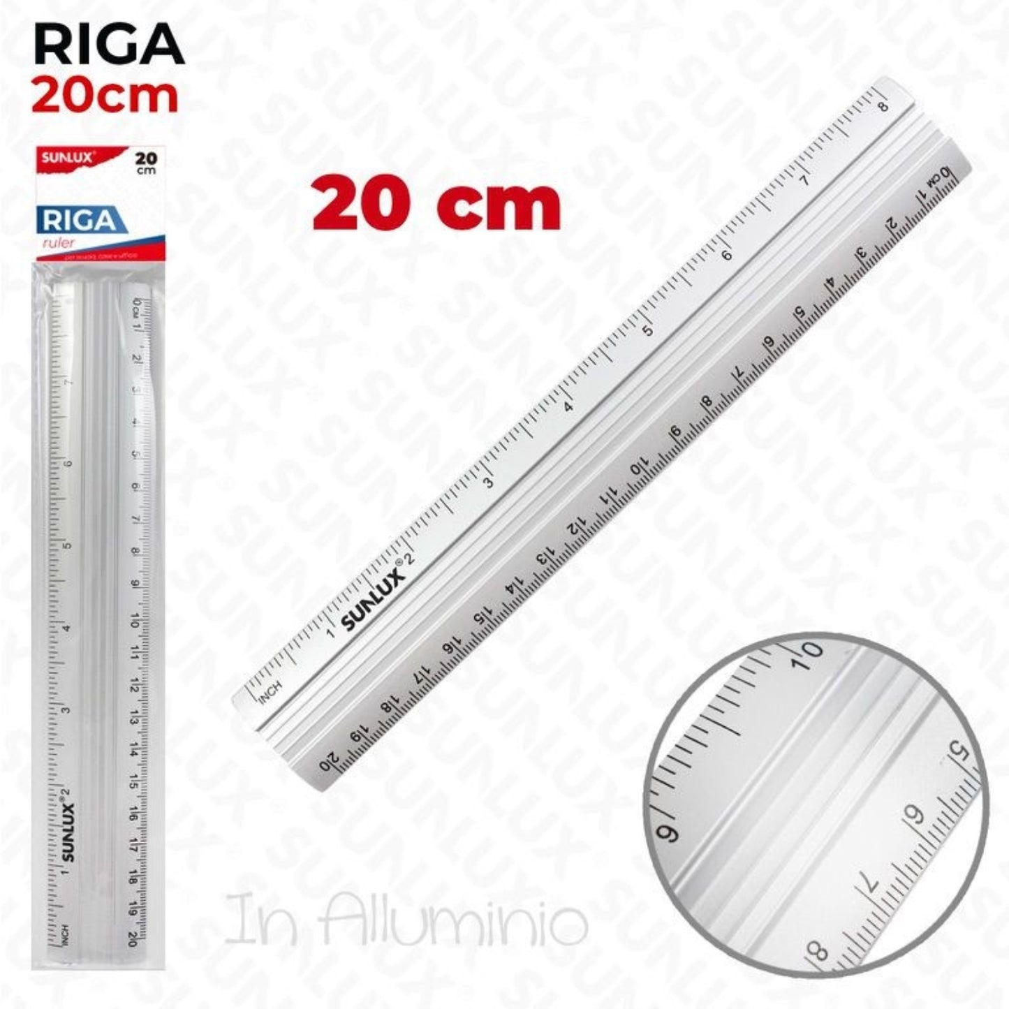 RIGA IN ALLUMINO 20CM