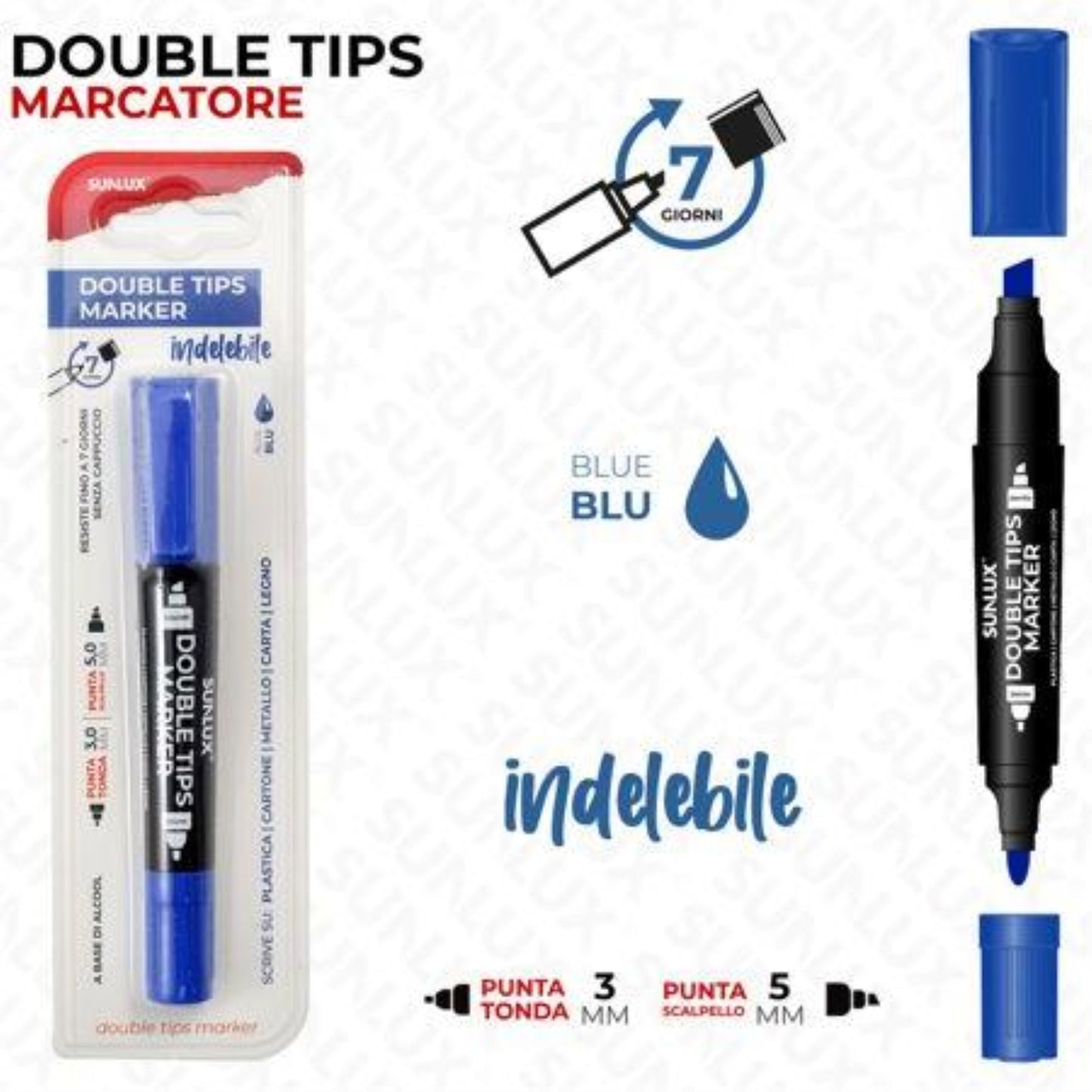 PENNARELLO MARCATORE INDELEBILE DOPPIO BLUE