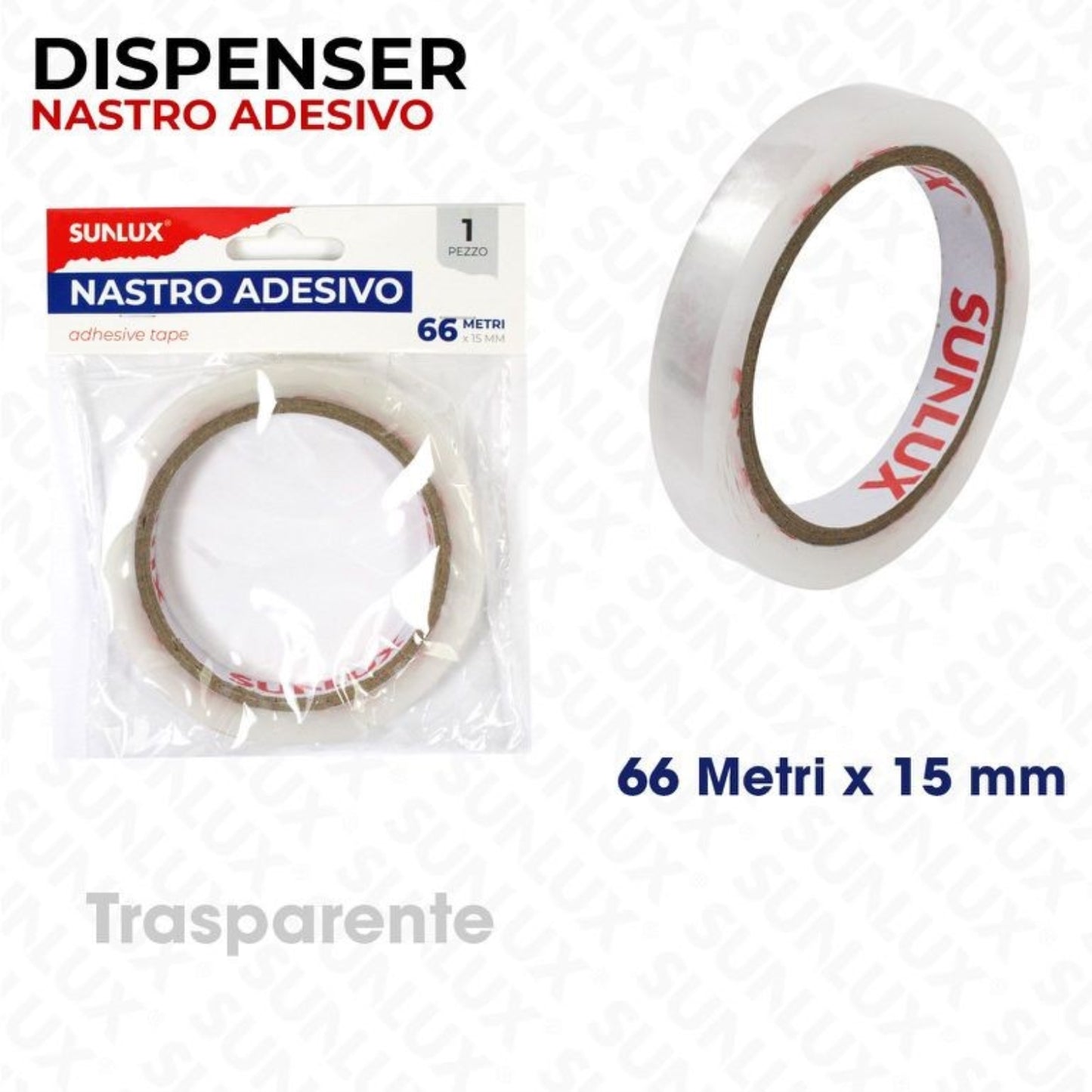 NASTRO ADESIVO TRASPARENTE 15MM*66MT