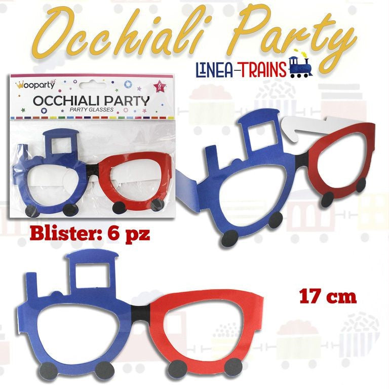 TRAINS OCCHIALI IN CARTA 6PC