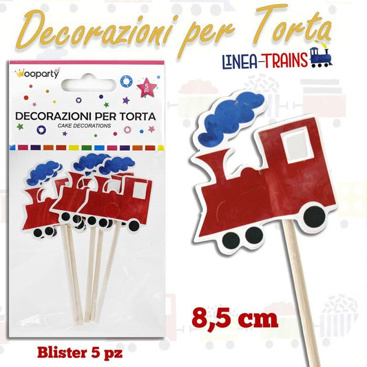 TRAINS DECO. TORTA 5PC