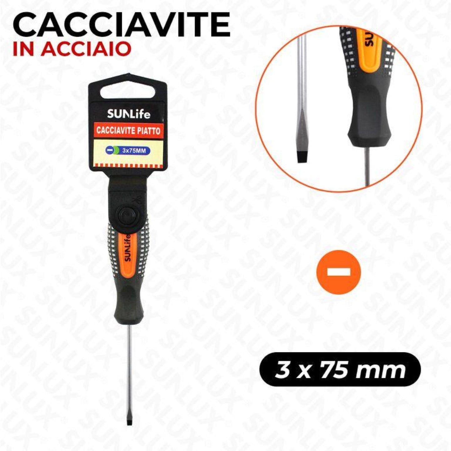 CACCIAVITE 3*75MM PUNTA A TAGLIO