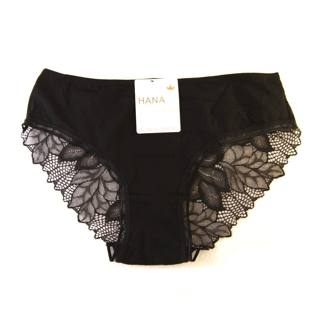 SLIP DONNA TINTA UNITA RETRO PIZZO